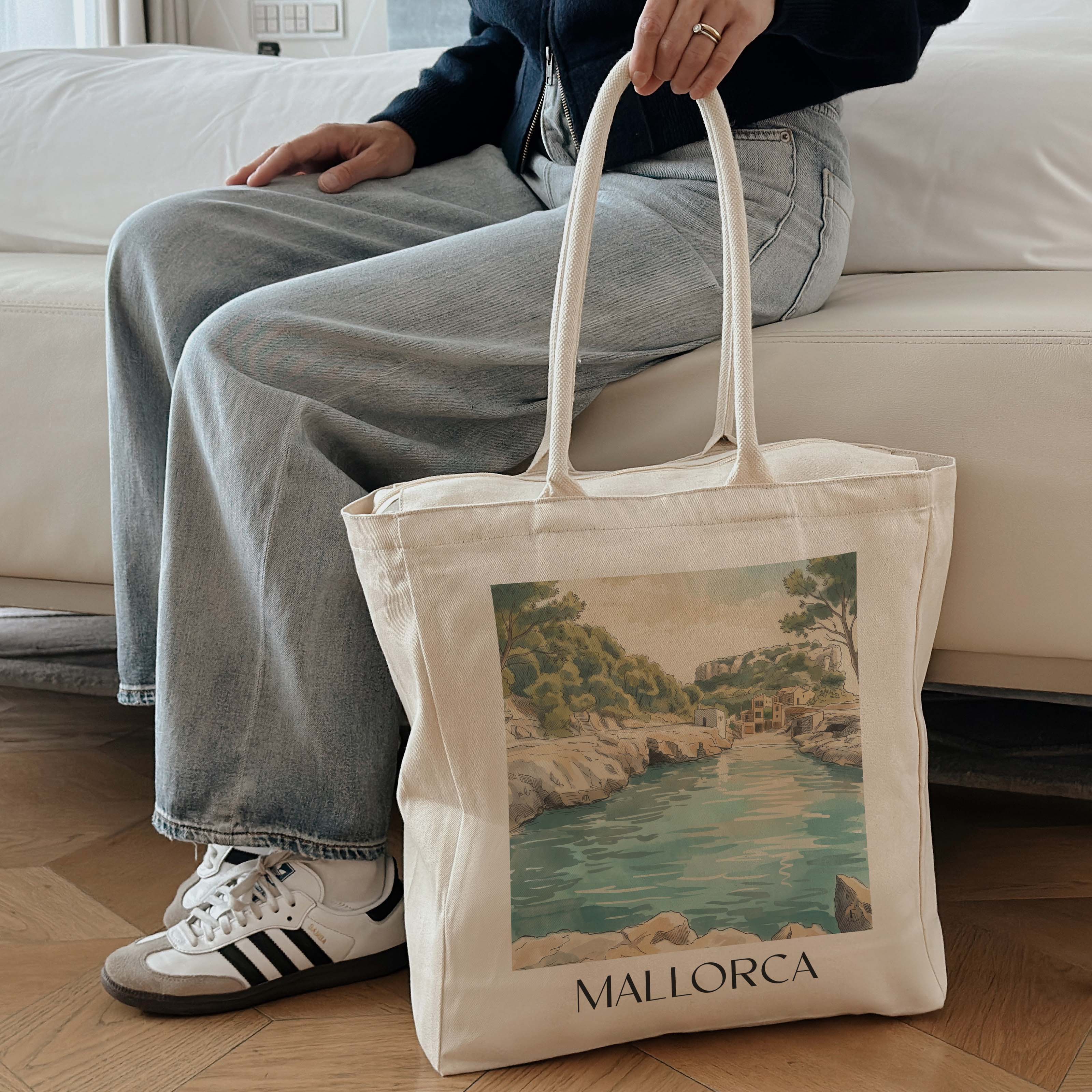 mallorca-spanien-einkaufstasche-aquarell