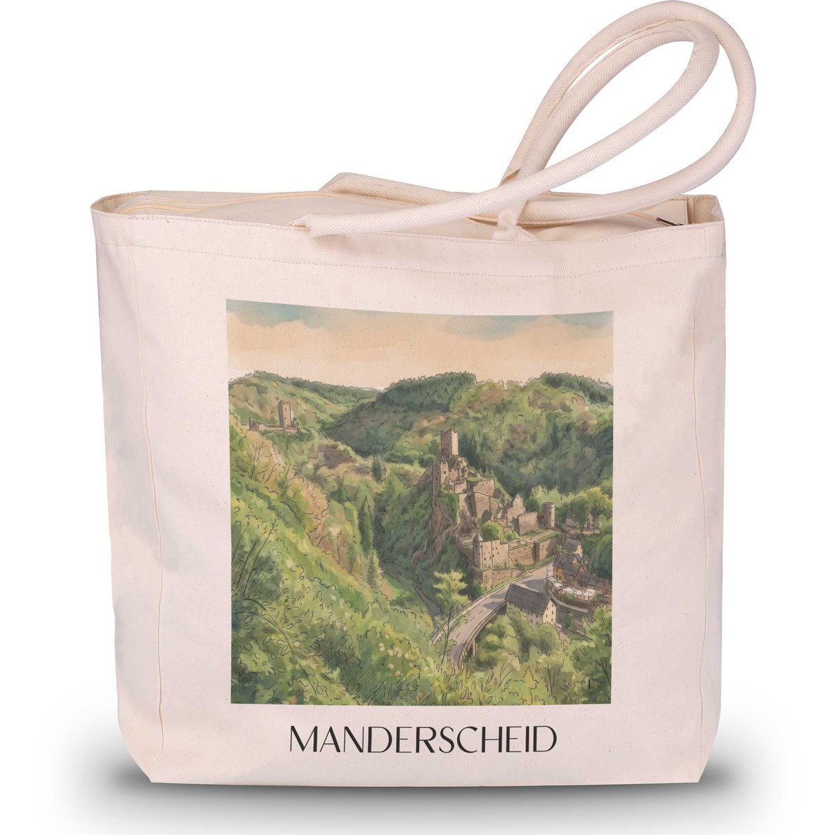 manderscheid-vulkaneifel-deutschland-einkaufstasche-aquarell