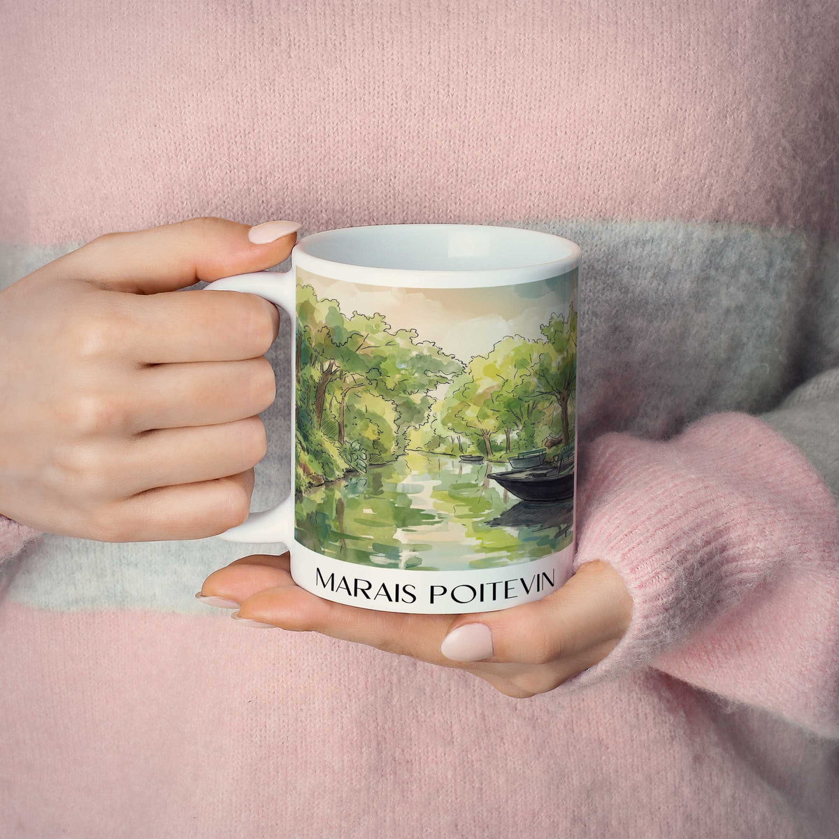 marais-poitevin-coulon-frankreich-kaffeebecher-aquarell