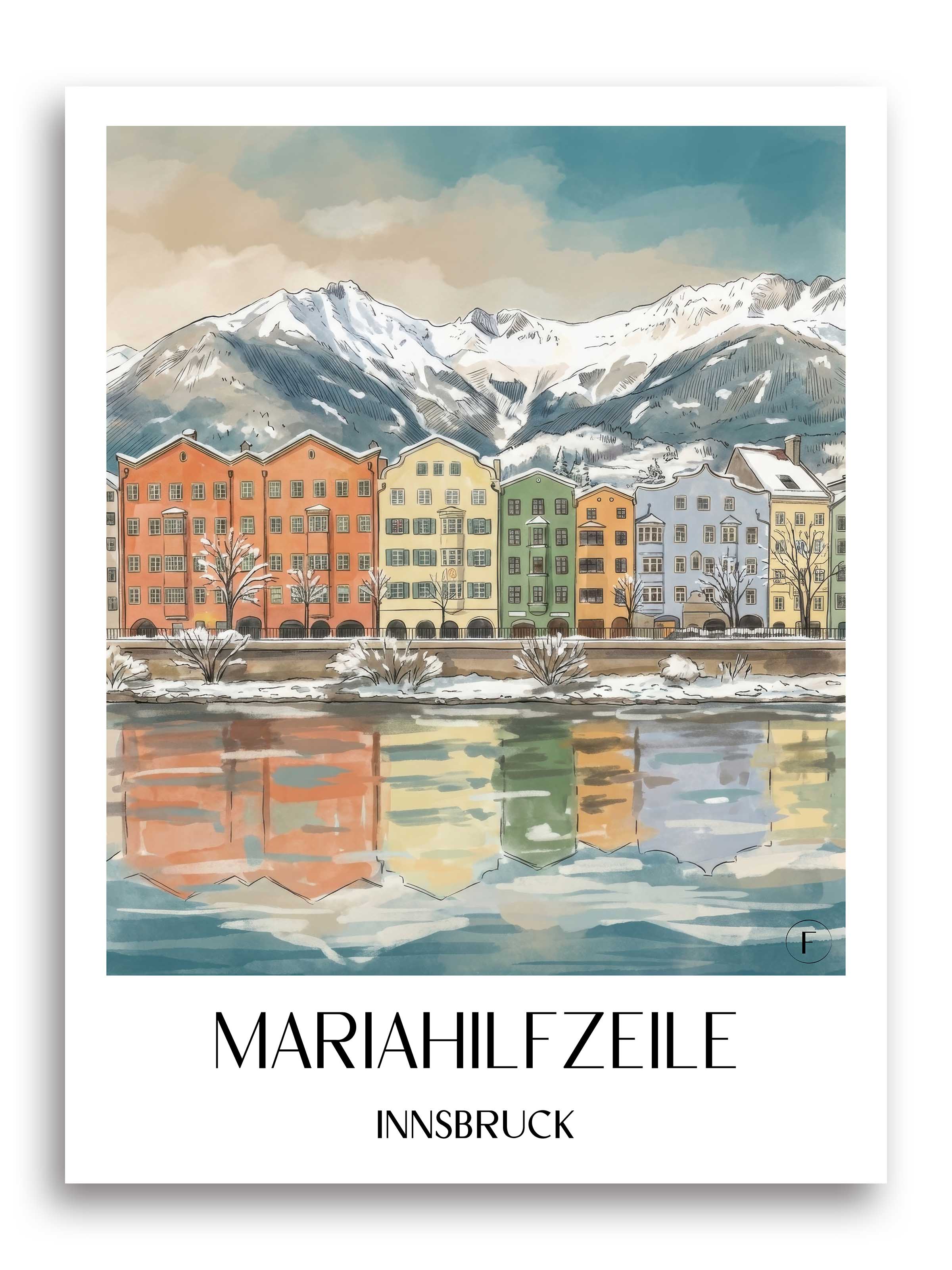 mariahilfzeile-innsbruck-österreich-poster-aquarell