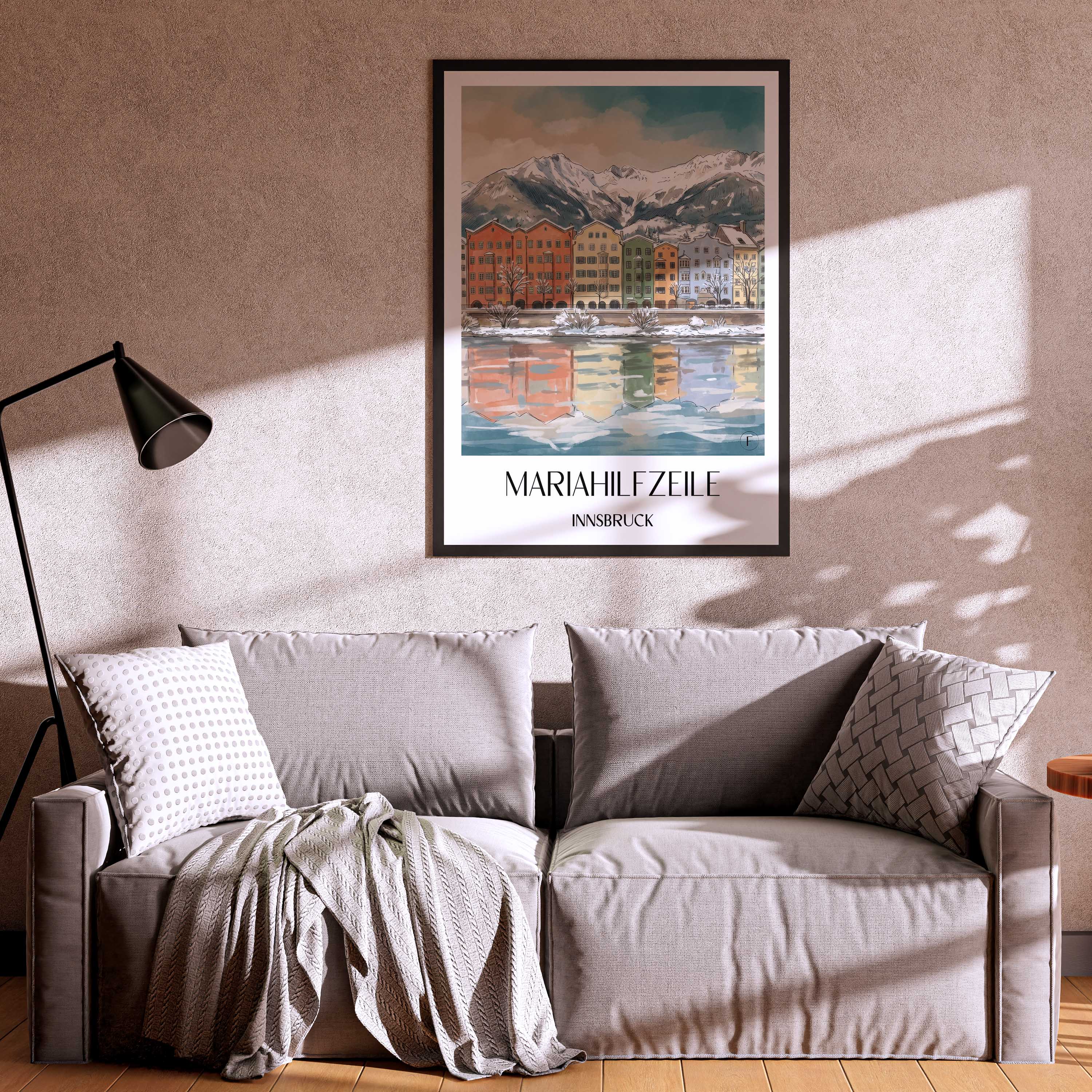 mariahilfzeile-innsbruck-österreich-poster-aquarell