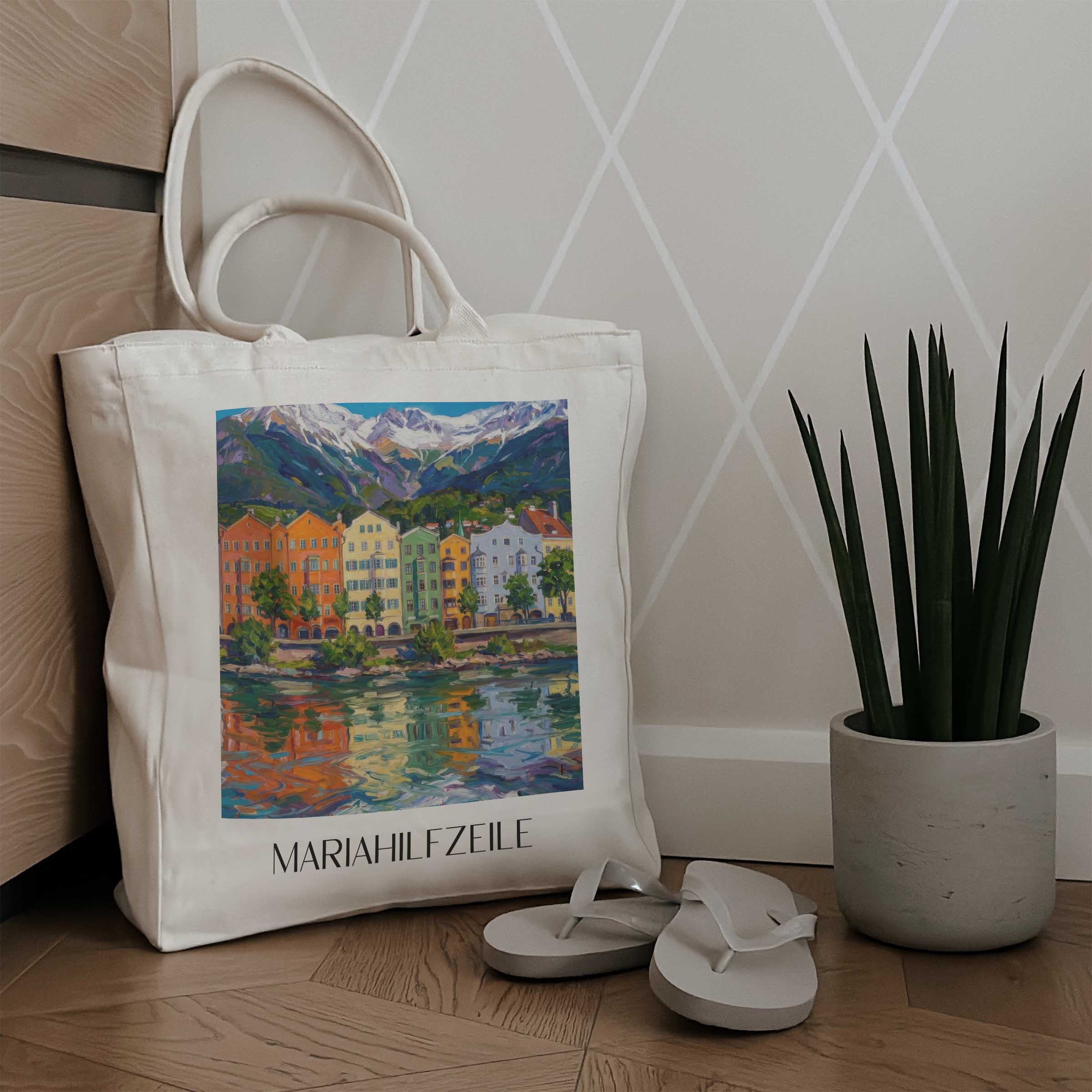 mariahilfzeile-innsbruck-österreich-einkaufstasche-oil-painting-oelgemaelde