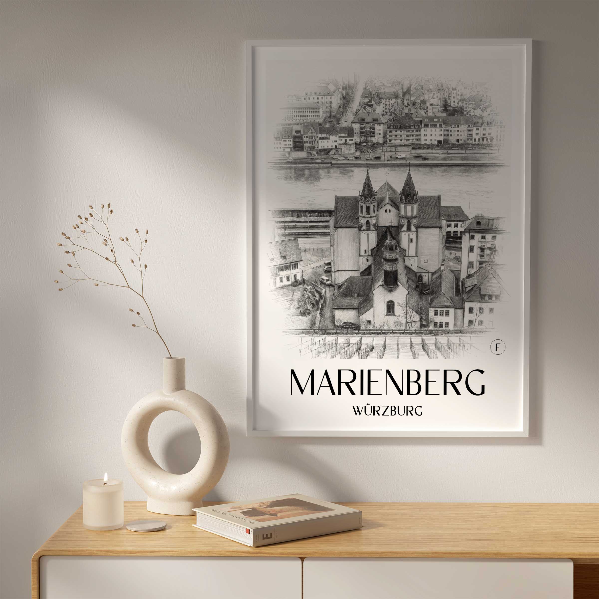 marienberg-würzburg-deutschland-poster-bleistift-zeichnung-drawing