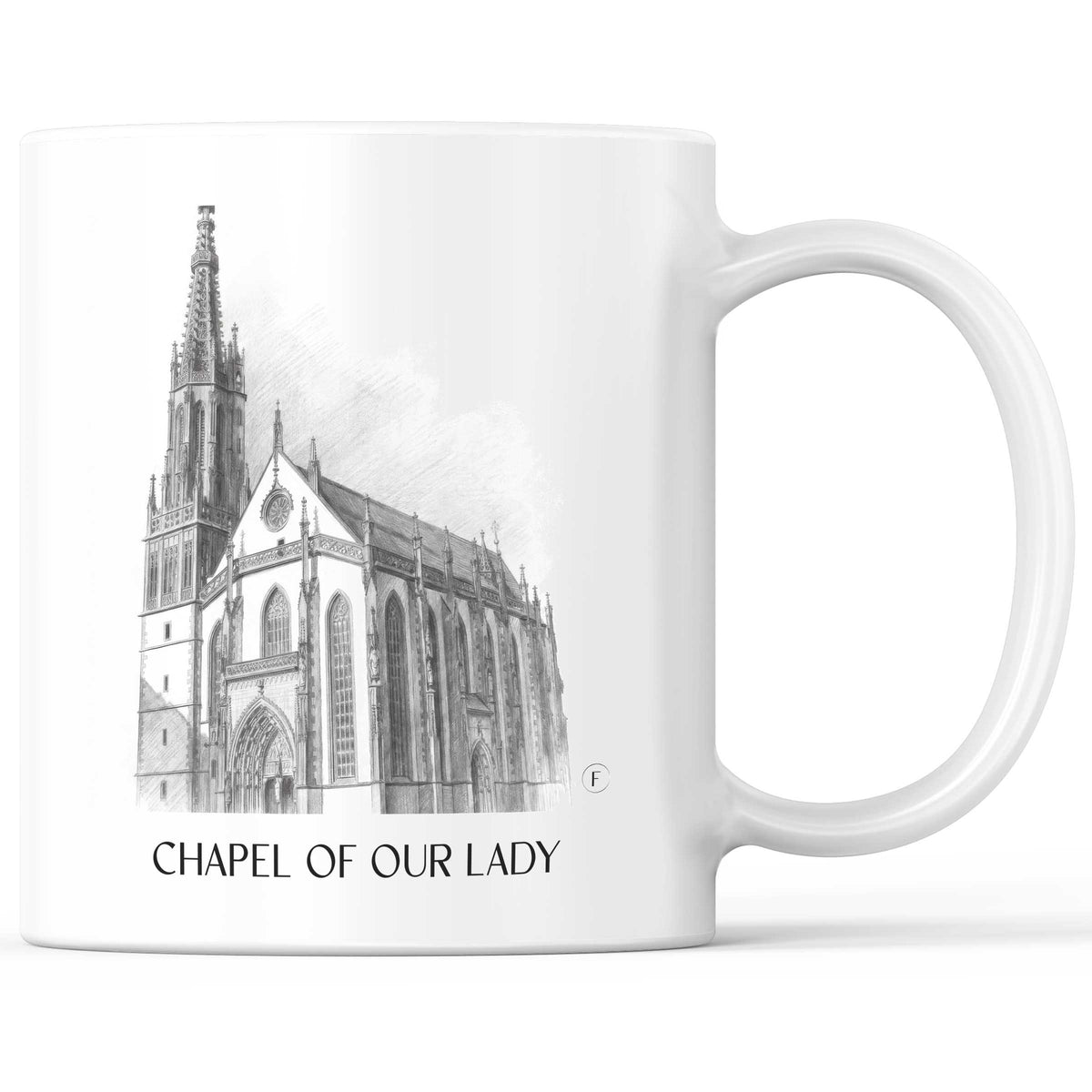 Marienkapelle Kaffeebecher - Würzburg - Deutschland Becher - Kaffeetasse im Zeichnung Stil - favplace