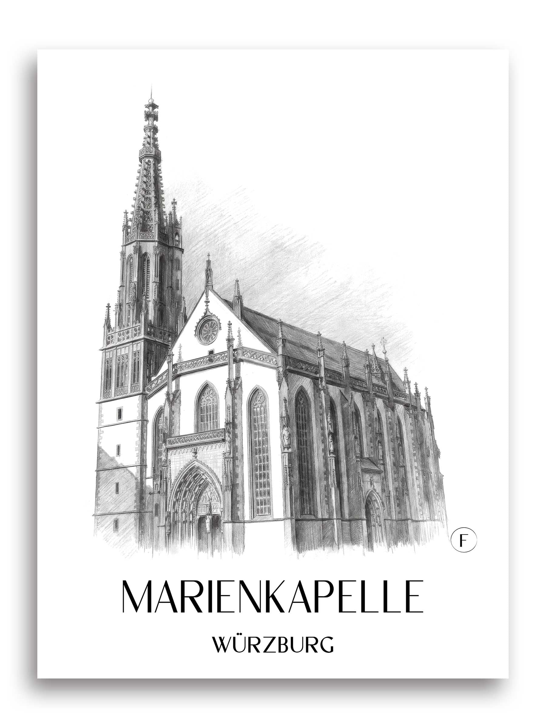 marienkapelle-würzburg-deutschland-poster-bleistift-zeichnung-drawing