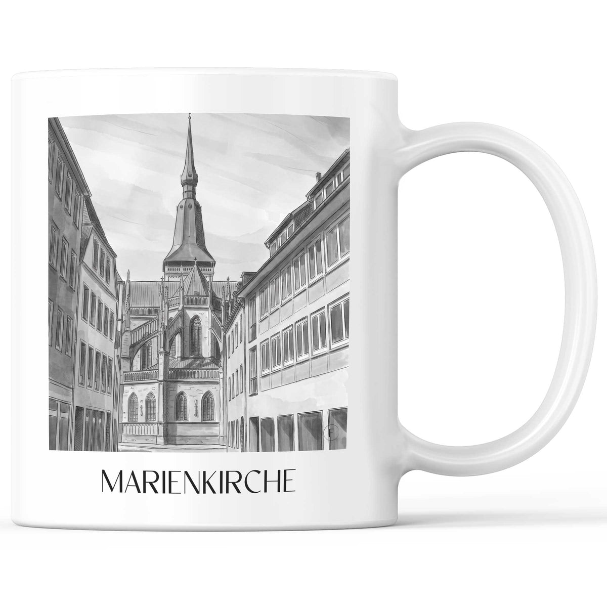 marienkirche-osnabrück-deutschland-kaffeebecher-aquarell-schwarz-weiss
