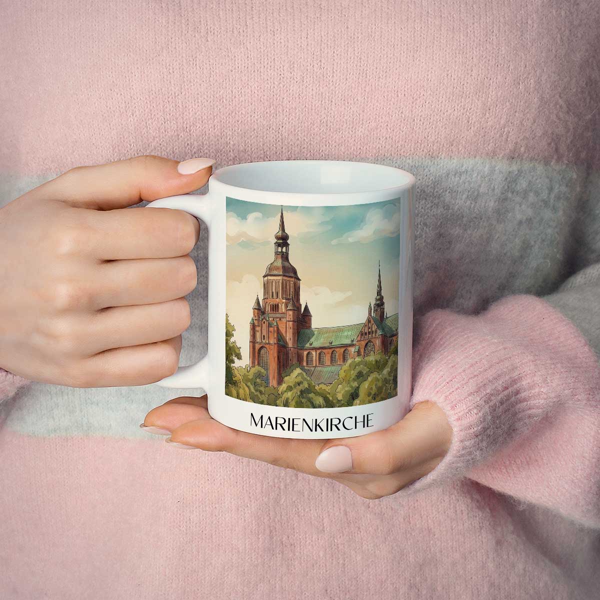marienkirche-stralsund-deutschland-kaffeebecher-aquarell