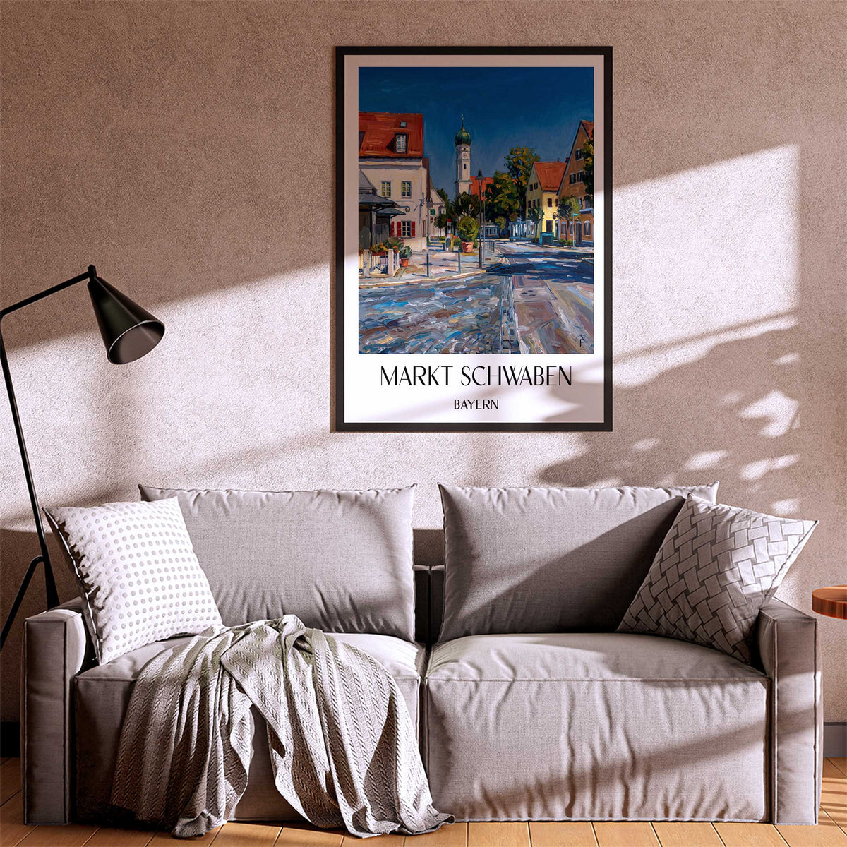 markt-schwaben-bayern-deutschland-poster-oil-painting-oelgemaelde