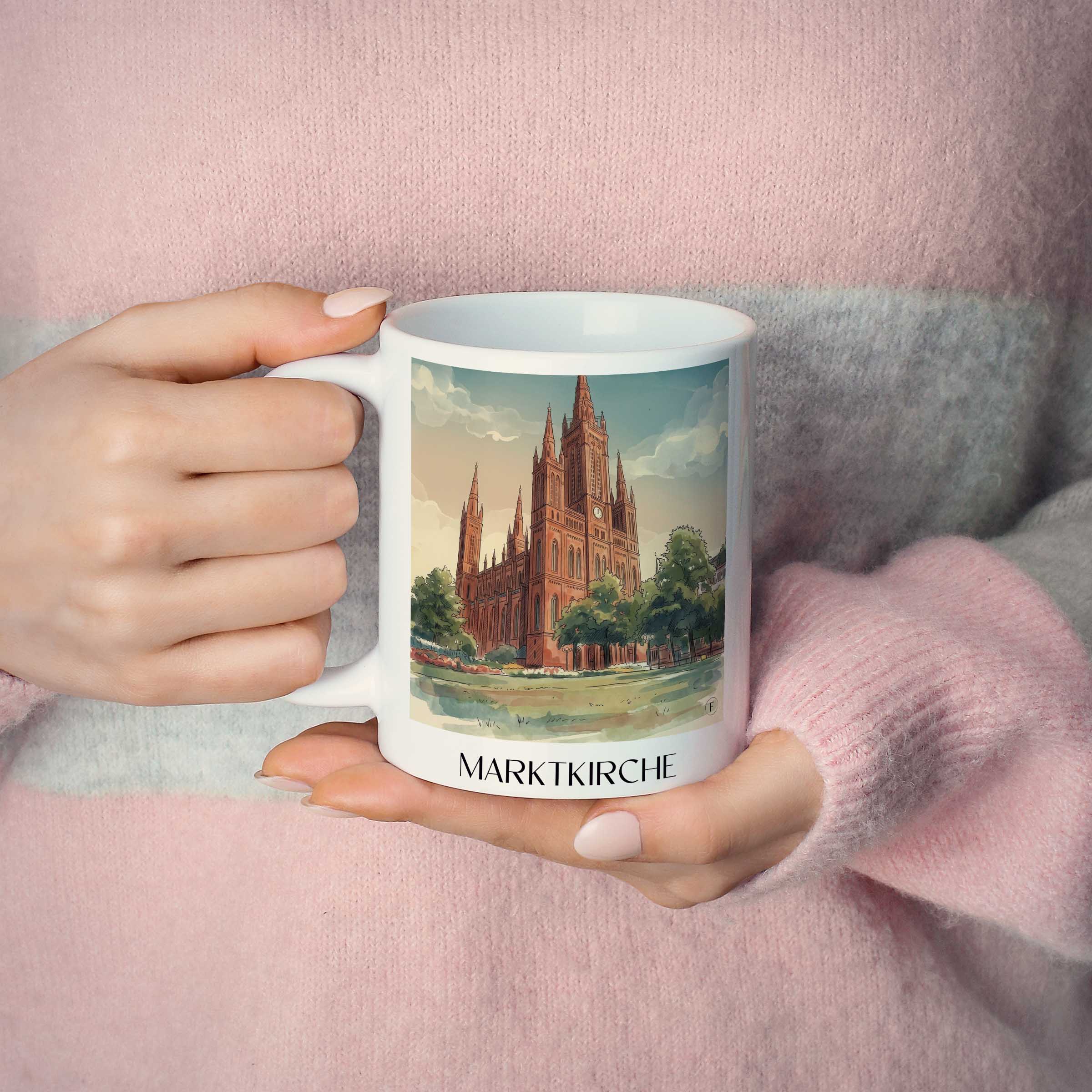 marktkirche-wiesbaden-deutschland-kaffeebecher-aquarell