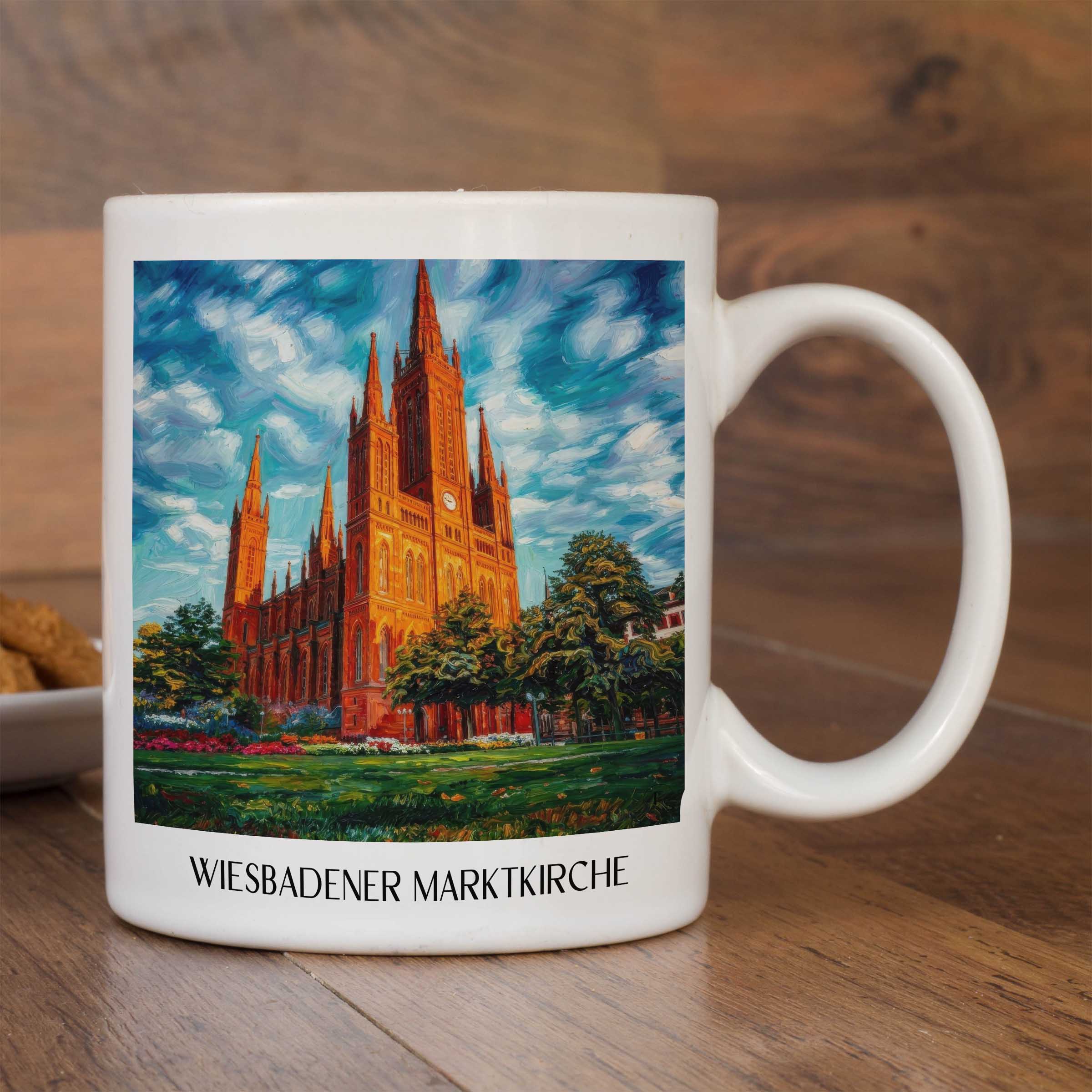 marktkirche-wiesbaden-deutschland-kaffeebecher-oil-painting-oelgemaelde