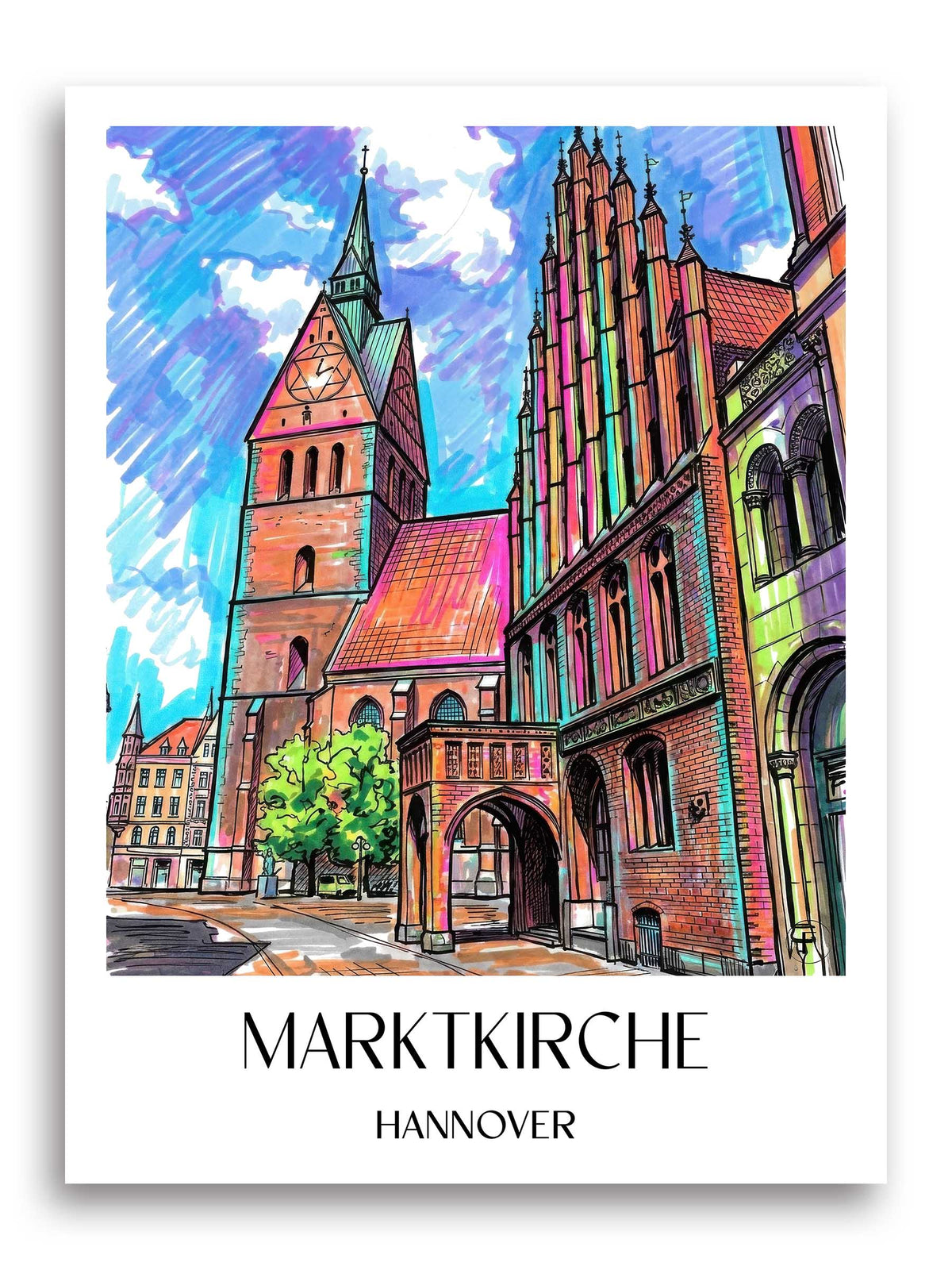 marktkirche-hannover-deutschland-poster-graffiti