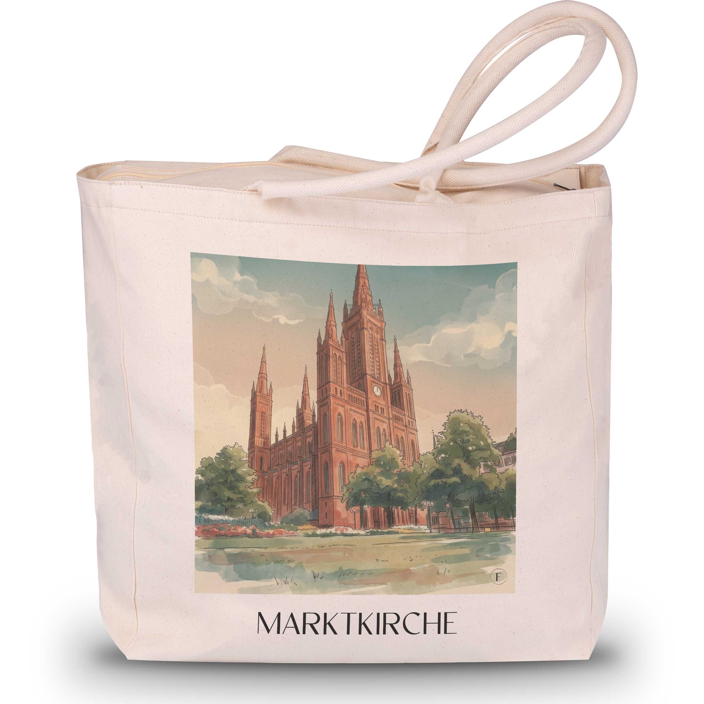 marktkirche-wiesbaden-deutschland-einkaufstasche-aquarell