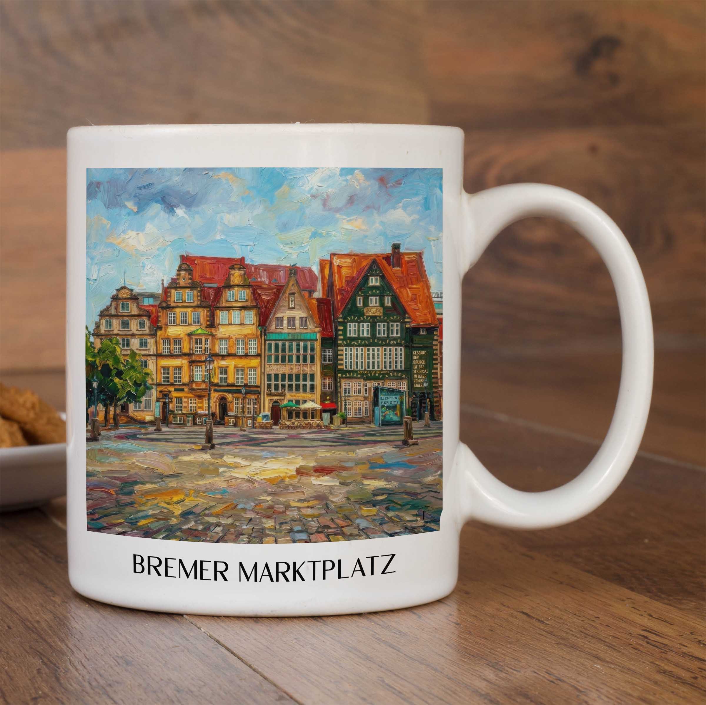 marktplatz-bremen-deutschland-kaffeebecher-oil-painting-oelgemaelde