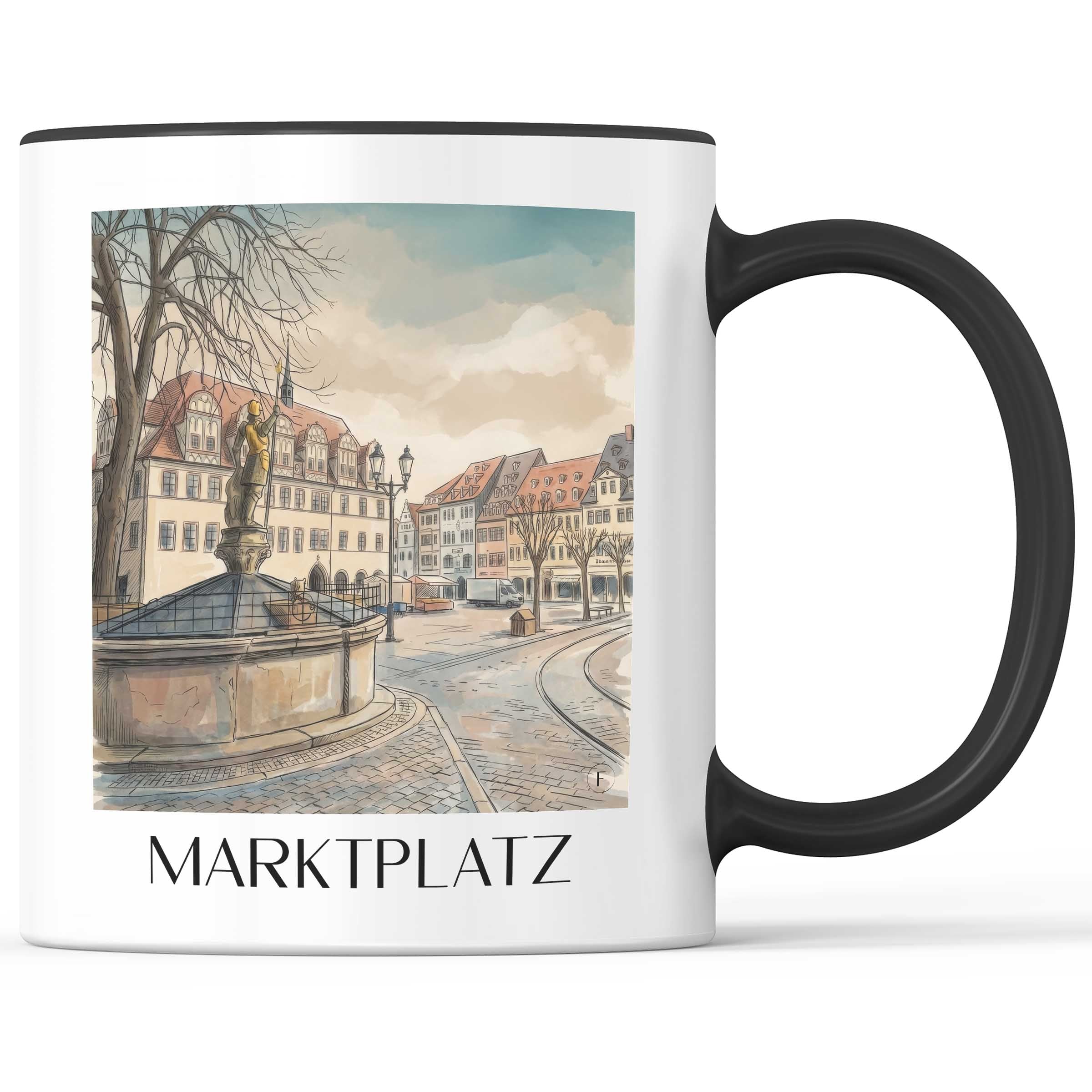 marktplatz-naumburg-deutschland-kaffeebecher-aquarell