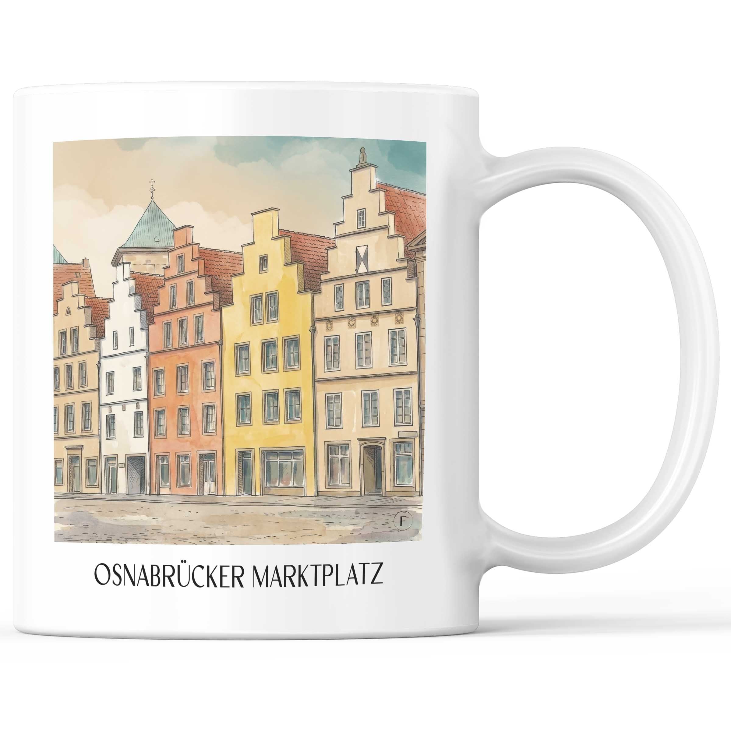 marktplatz-osnabrück-deutschland-kaffeebecher-aquarell