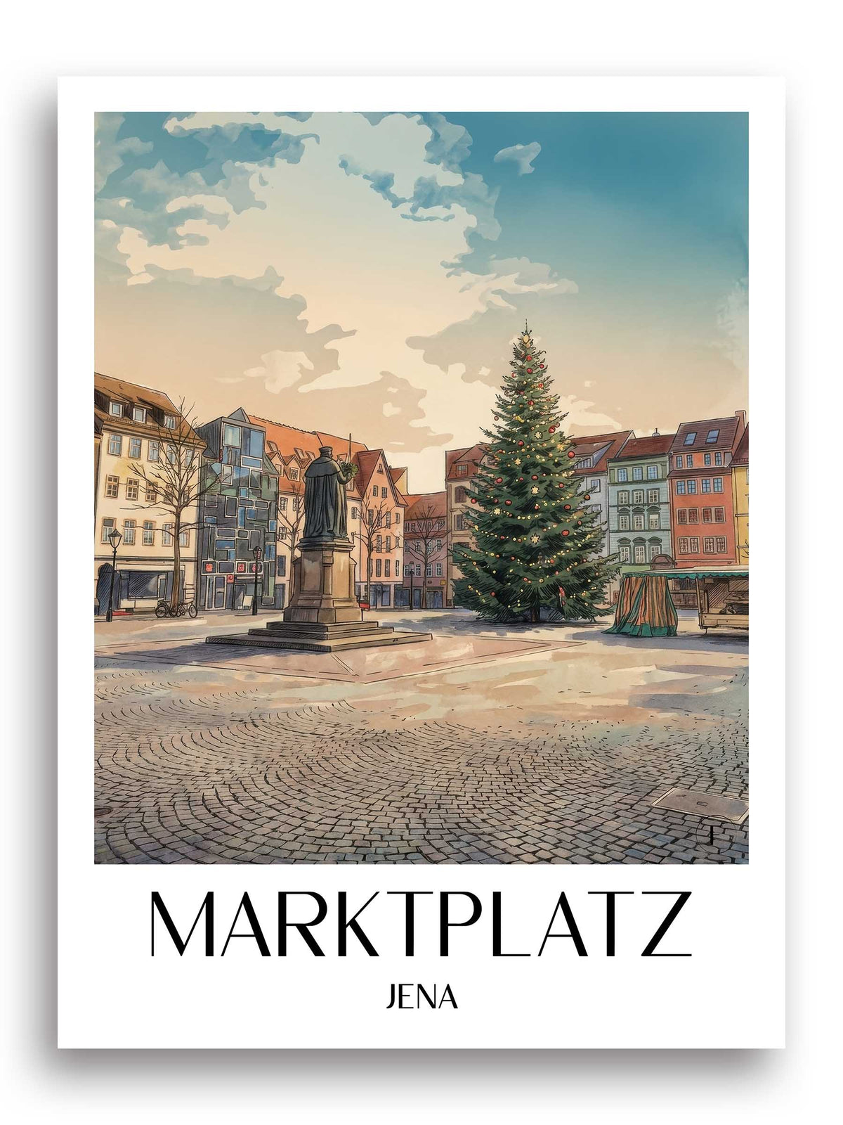 marktplatz-jena-deutschland-poster-aquarell