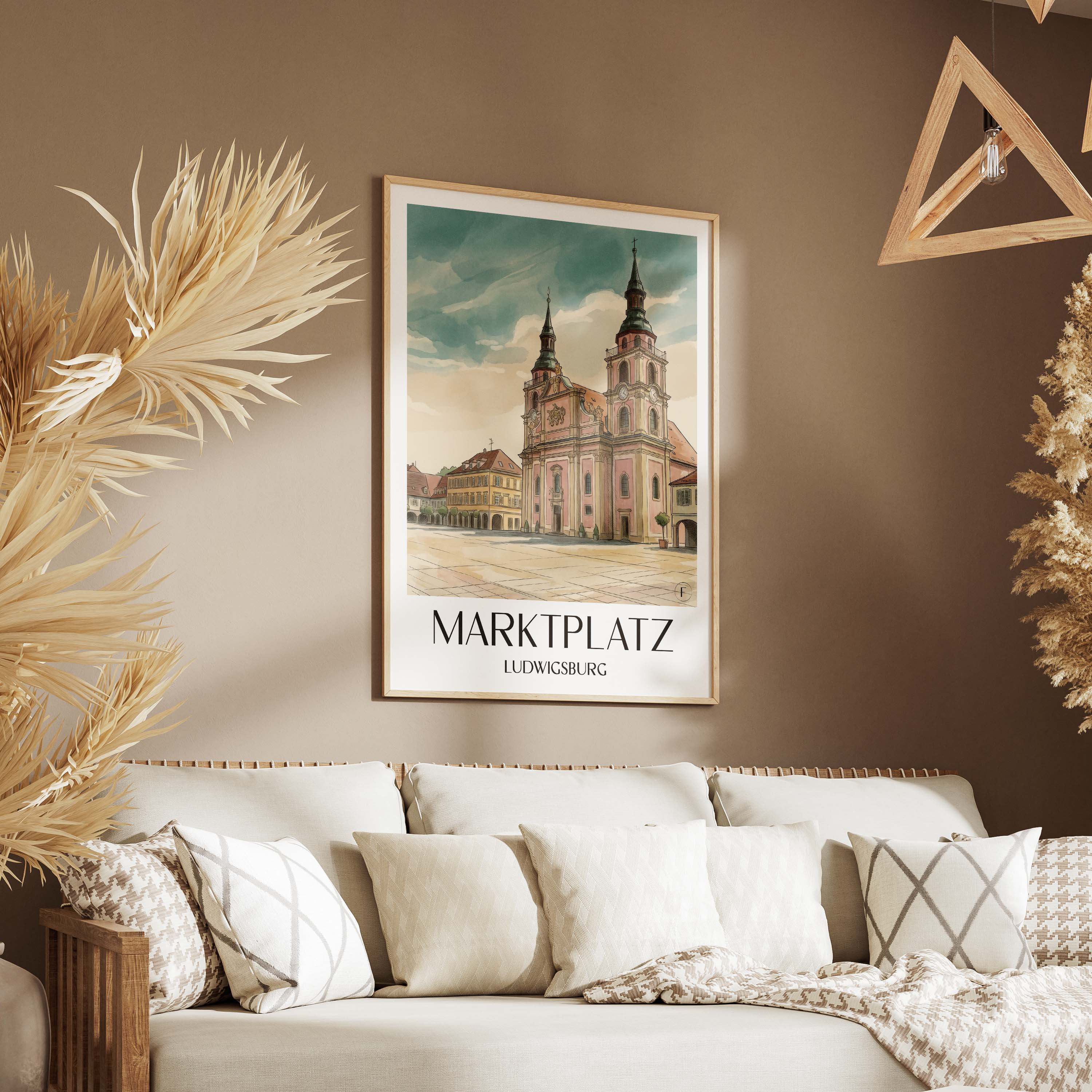 marktplatz-ludwigsburg-deutschland-poster-aquarell