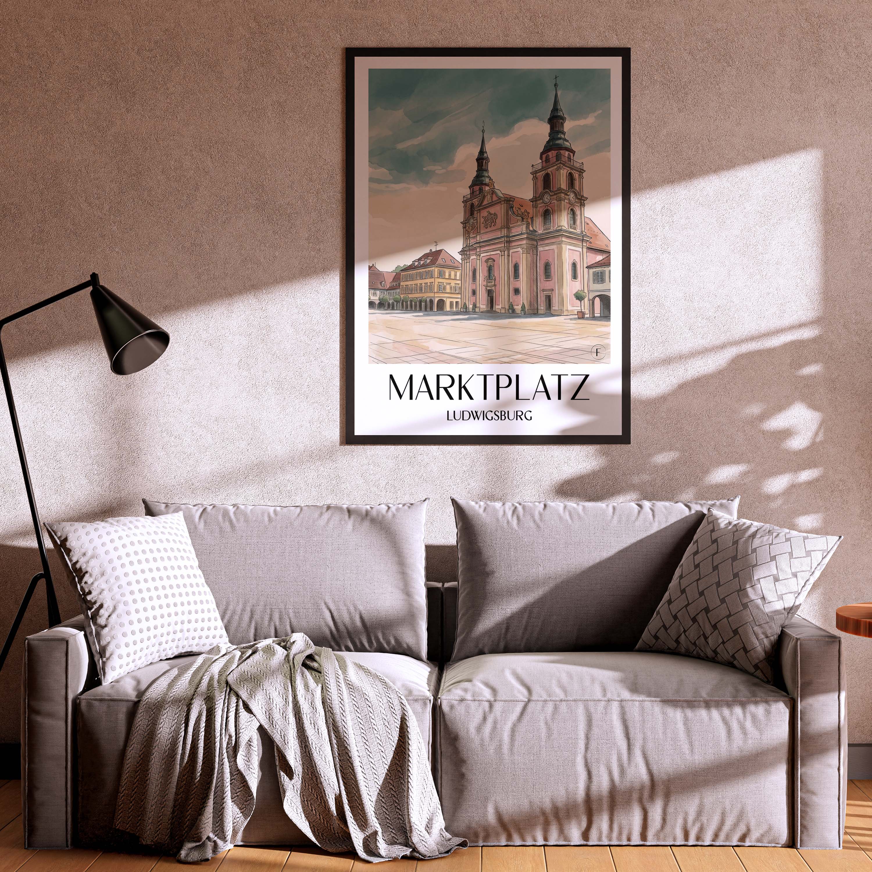 marktplatz-ludwigsburg-deutschland-poster-aquarell