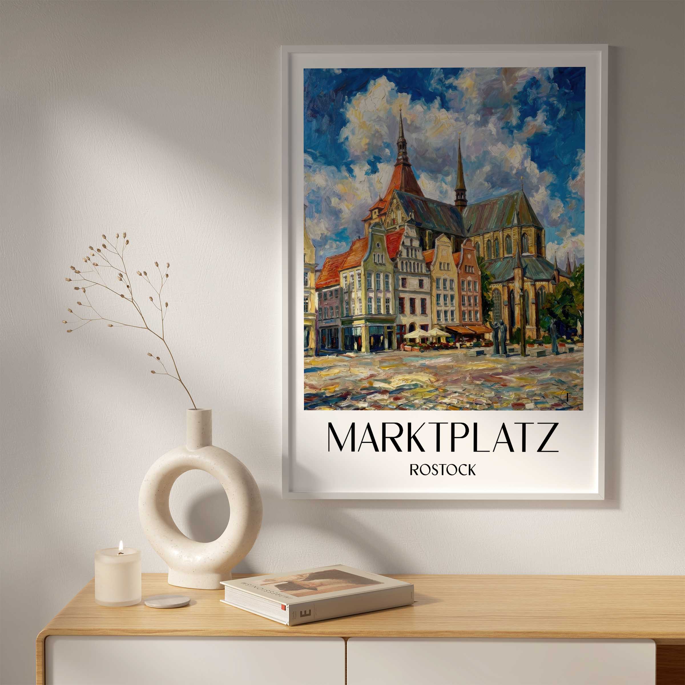 marktplatz-rostock-deutschland-poster-oil-painting-oelgemaelde