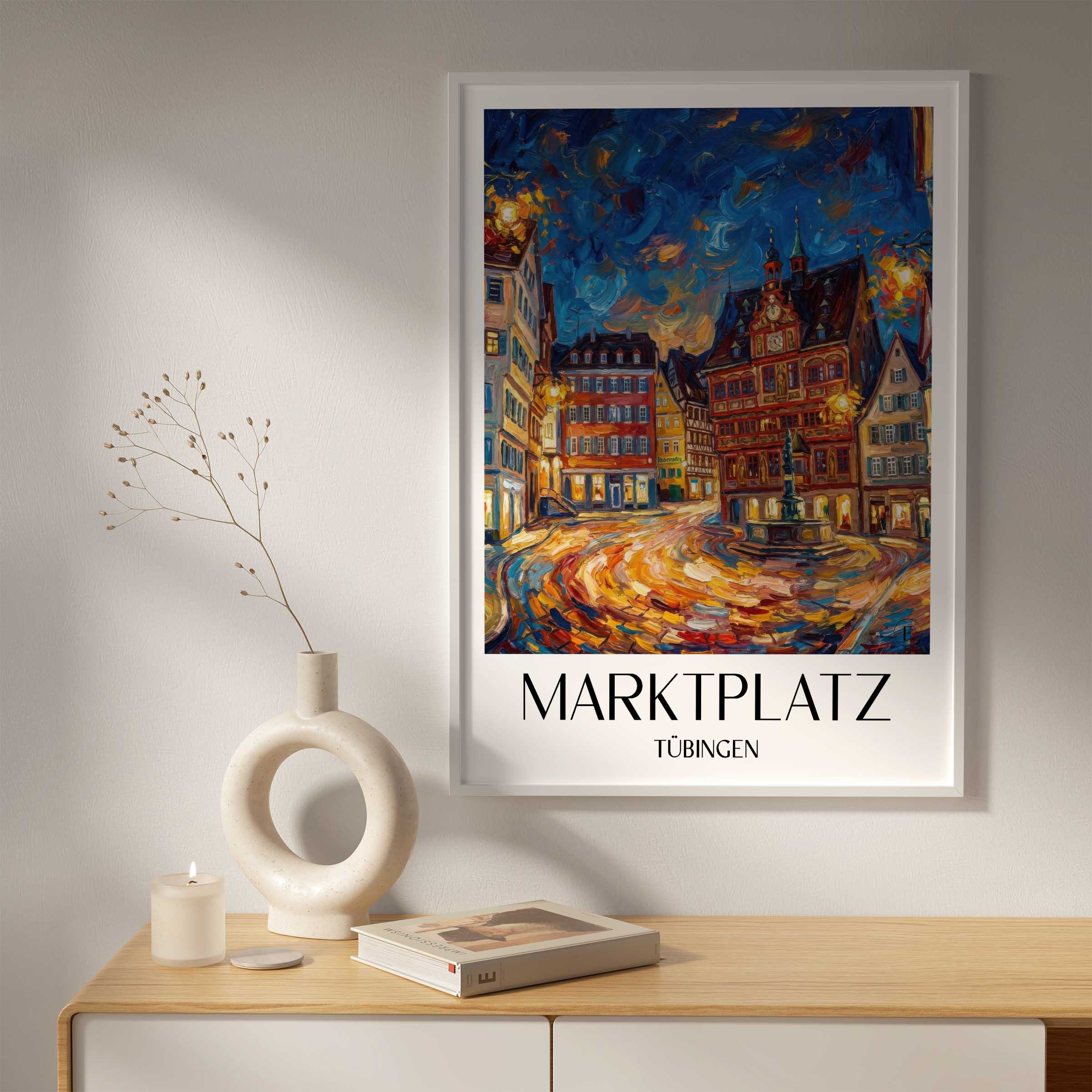 marktplatz-tübingen-deutschland-poster-oil-painting-oelgemaelde