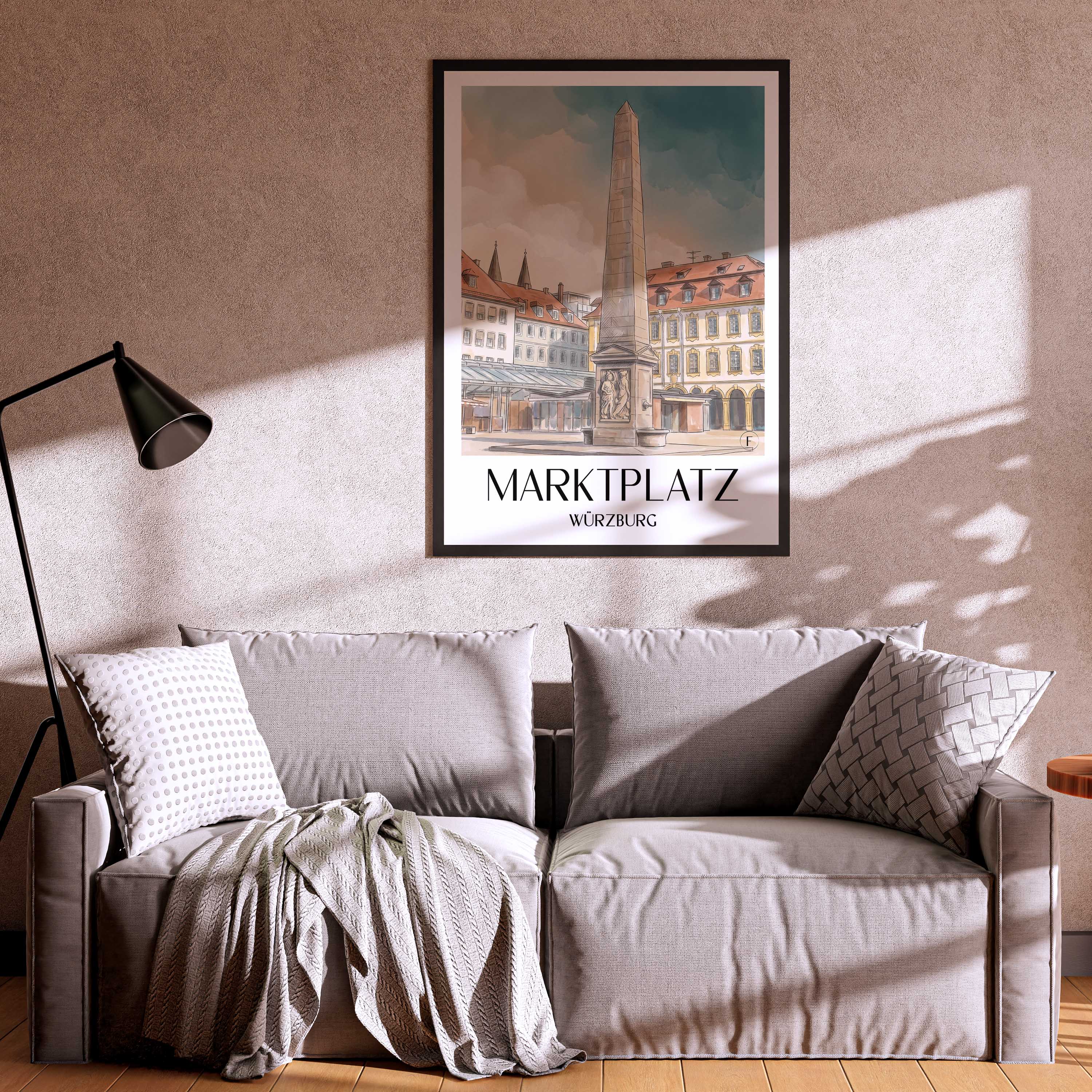 marktplatz-würzburg-deutschland-poster-aquarell