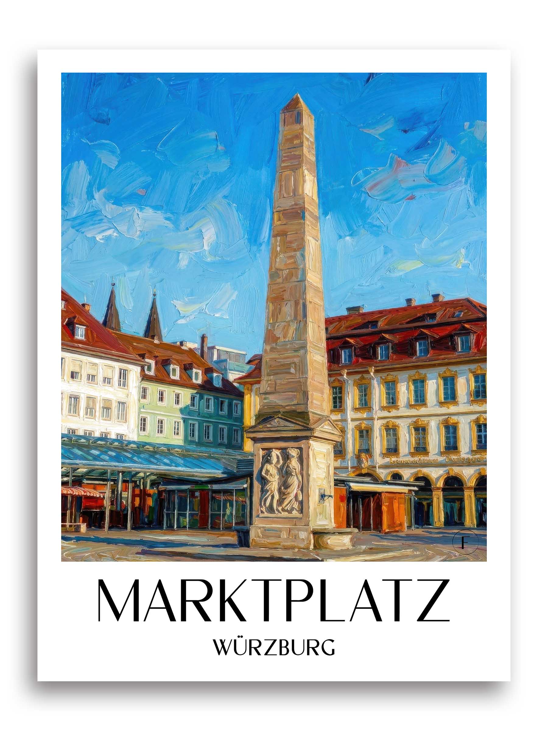 marktplatz-würzburg-deutschland-poster-oil-painting-oelgemaelde