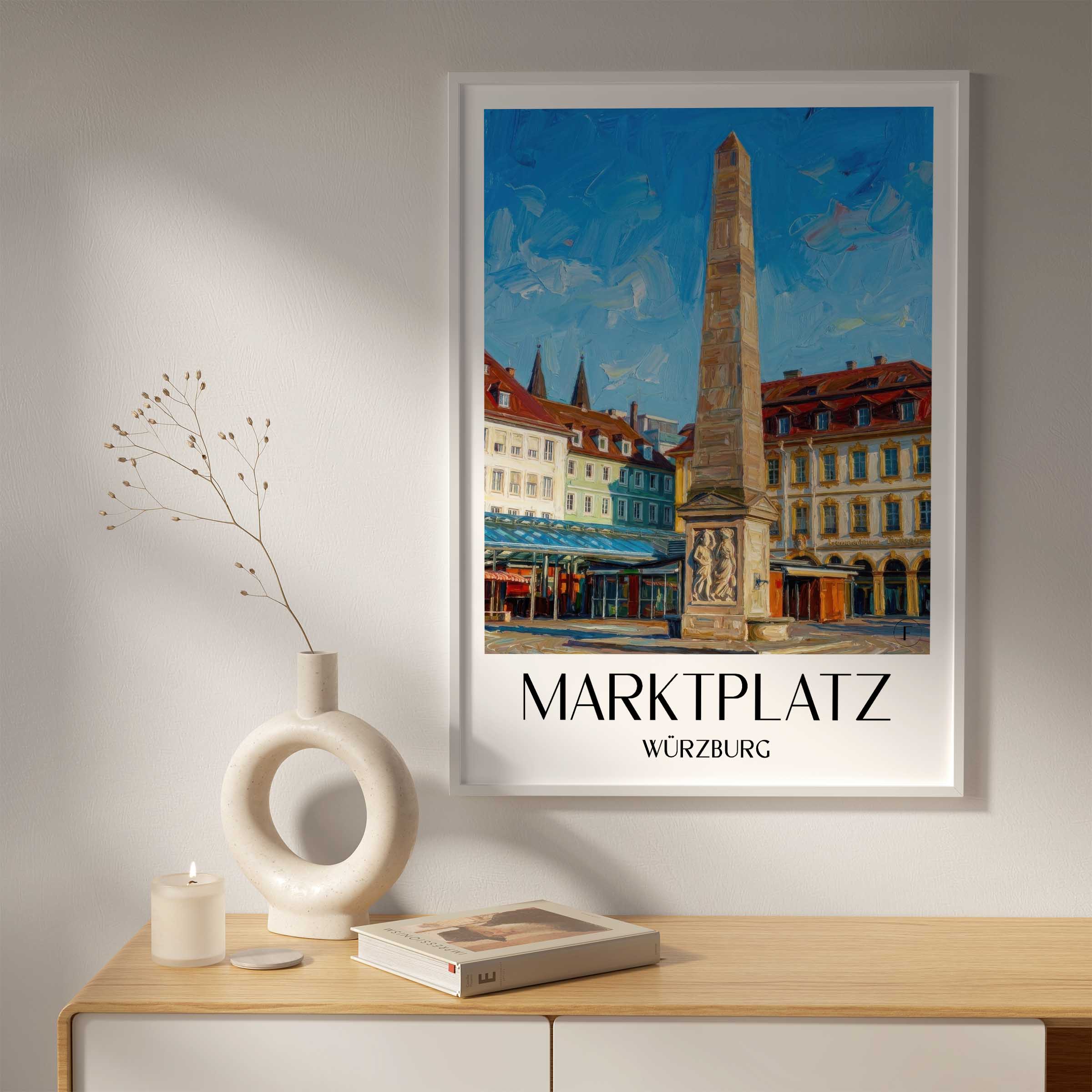 marktplatz-würzburg-deutschland-poster-oil-painting-oelgemaelde