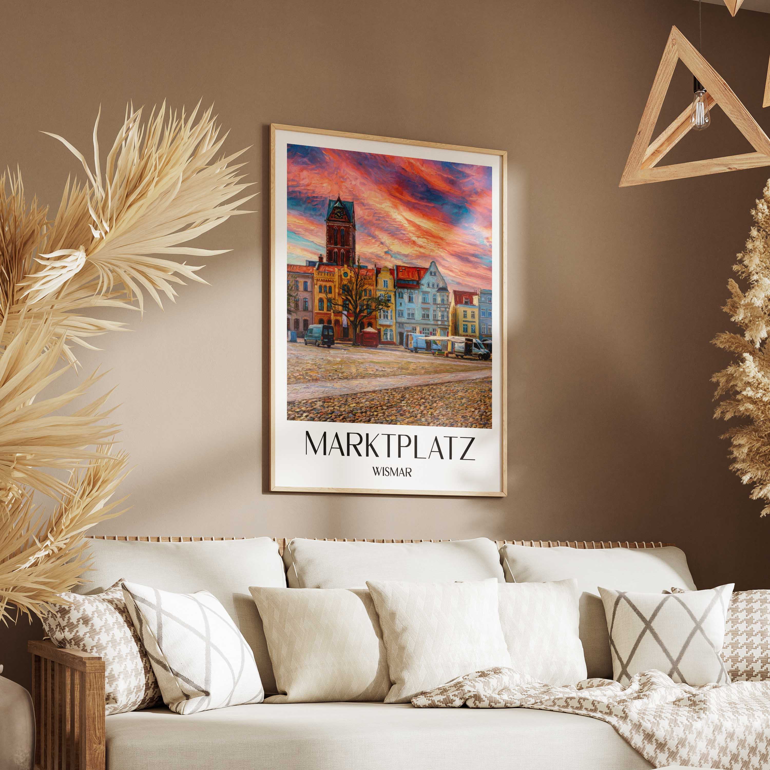marktplatz-wismar-deutschland-poster-oil-painting-oelgemaelde