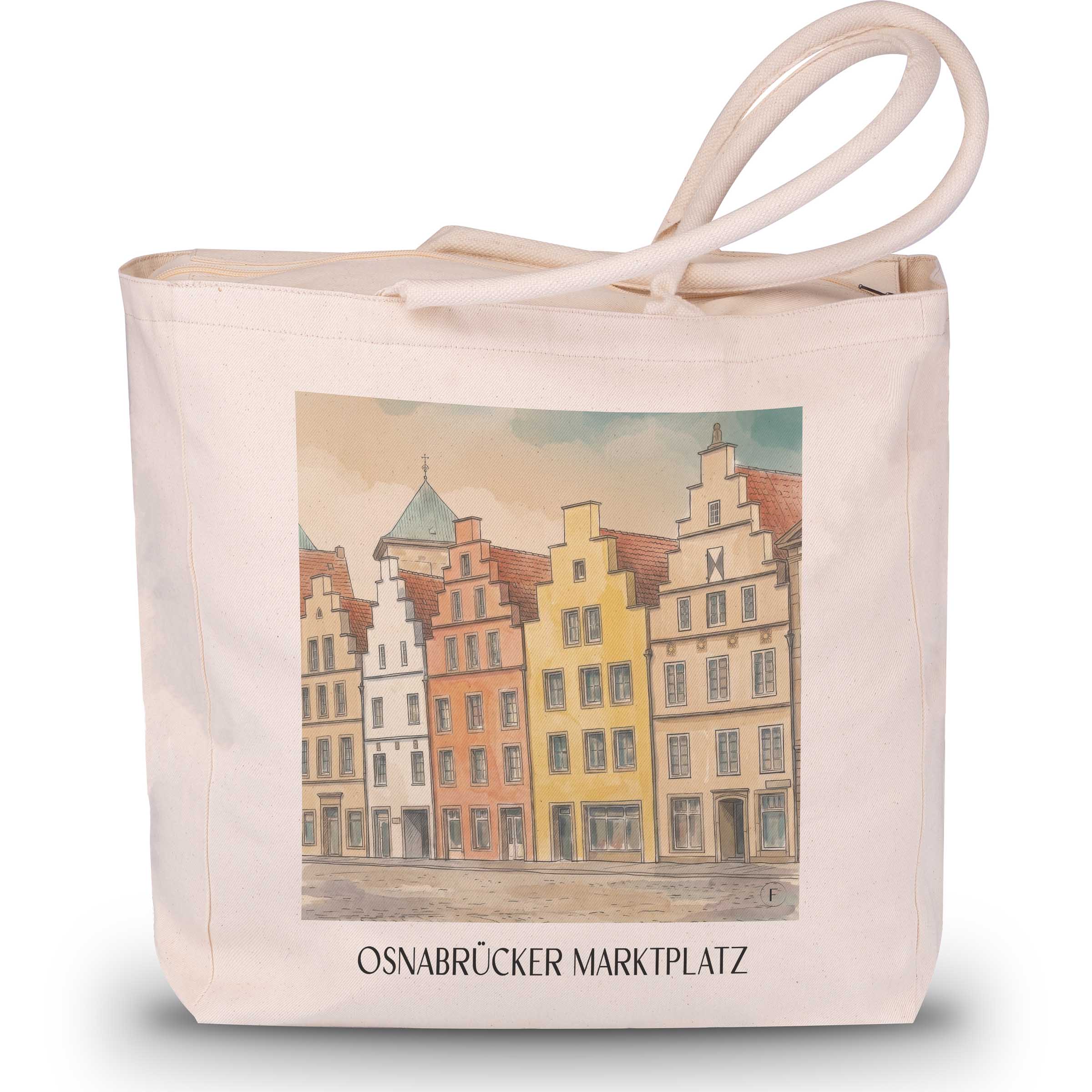 marktplatz-osnabrück-deutschland-einkaufstasche-aquarell