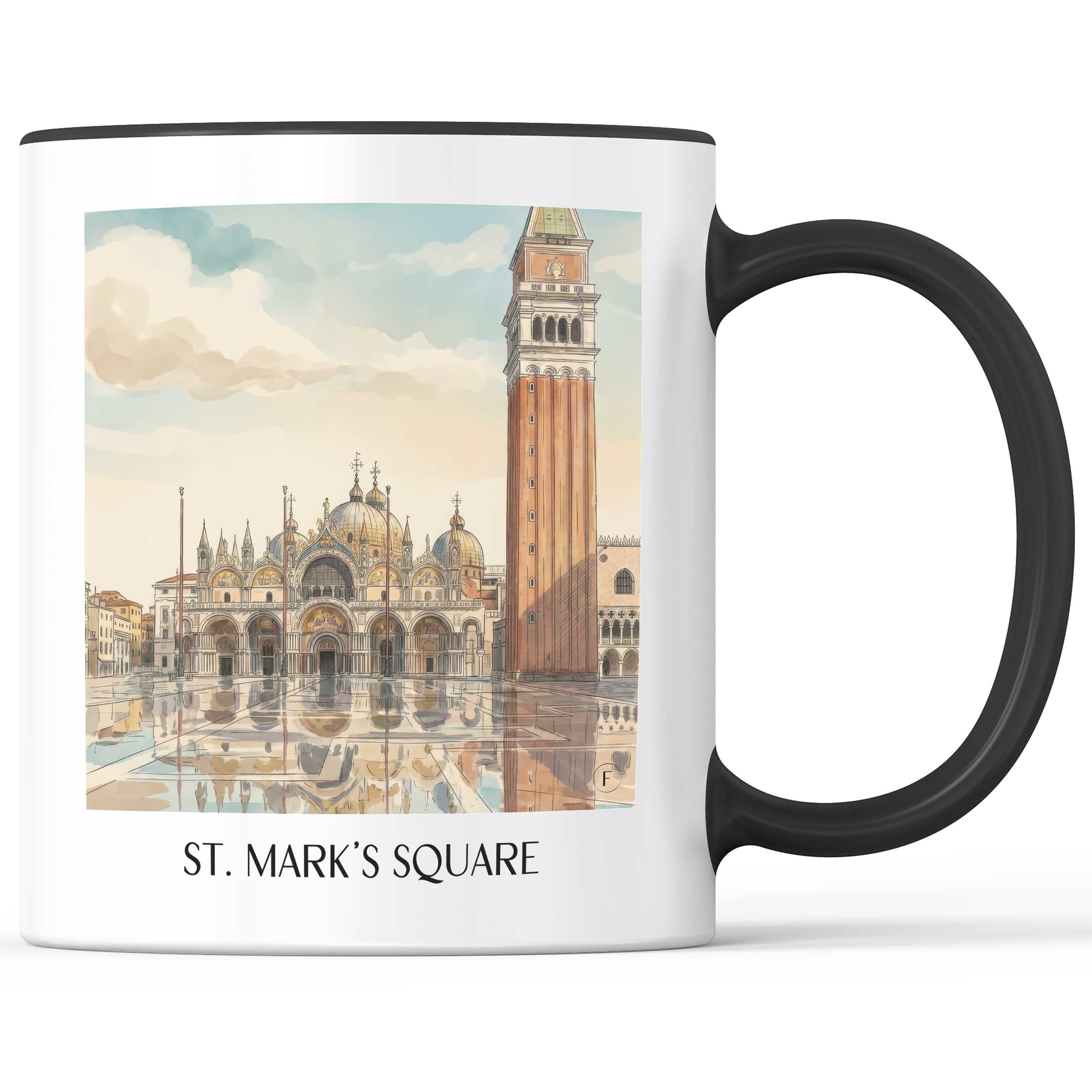 Markusplatz Kaffeebecher - Venedig - Italien Becher - Kaffeetasse im Aquarell Stil - favplace
