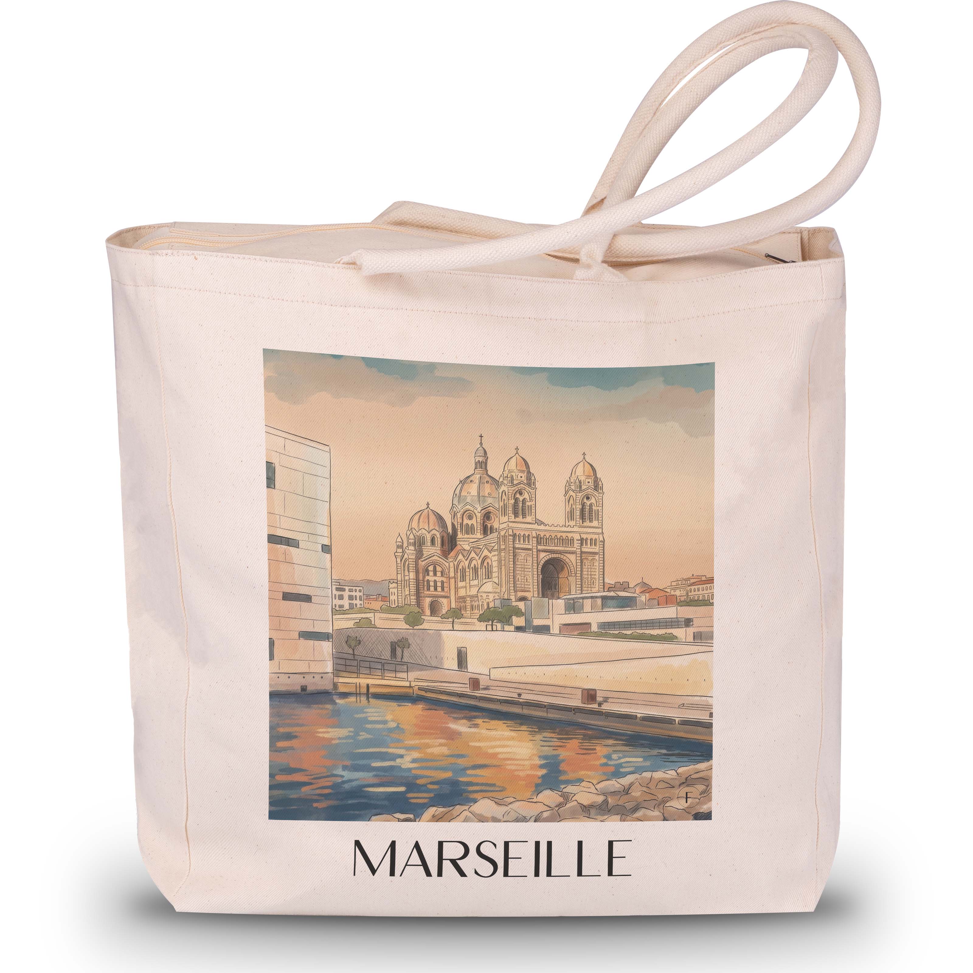 marseille-frankreich-einkaufstasche-aquarell