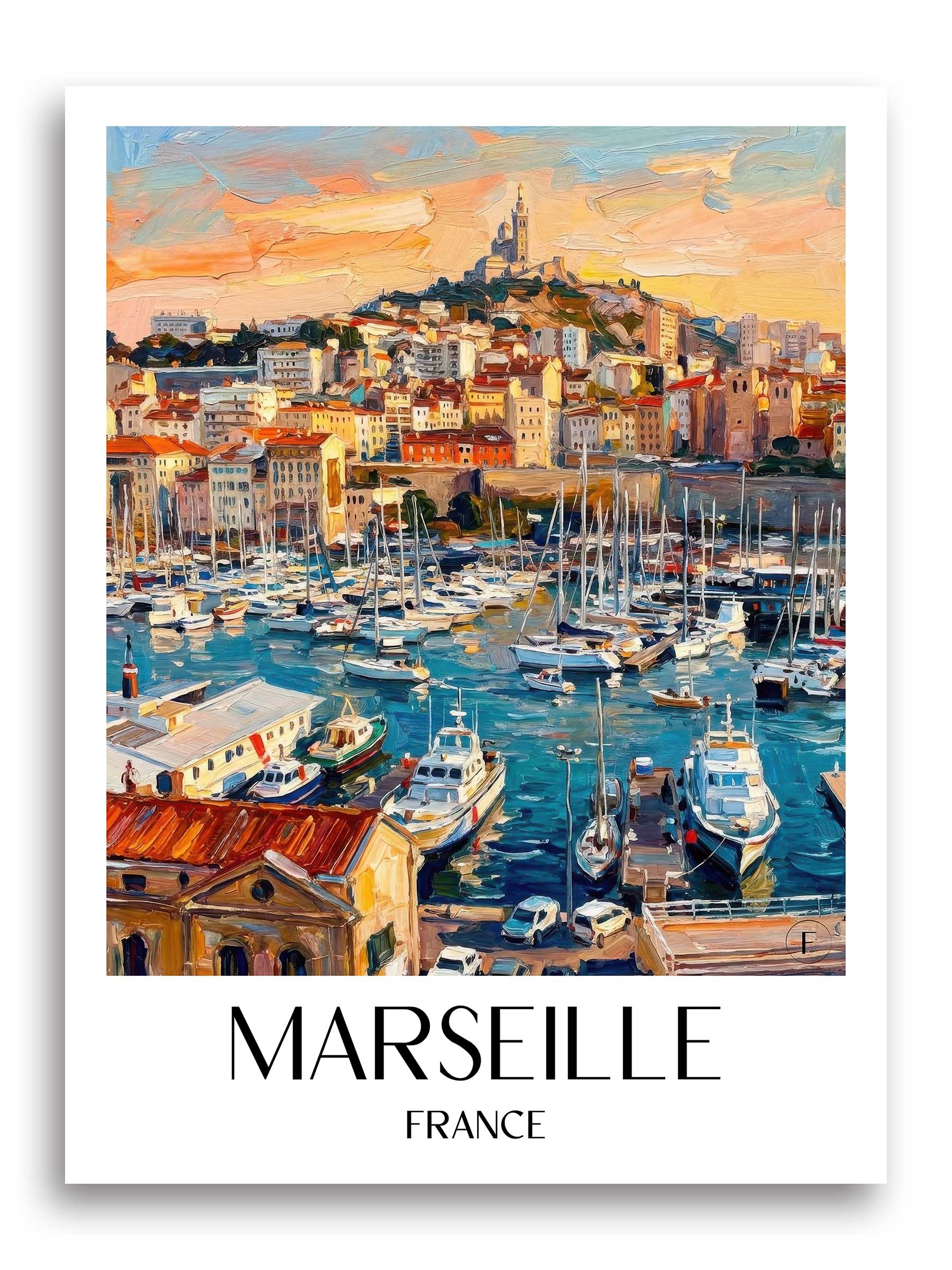 Marseille Poster - Frankreich - Frankreich Kunstdruck - Ölgemälde von A4 bis A1 - favplace