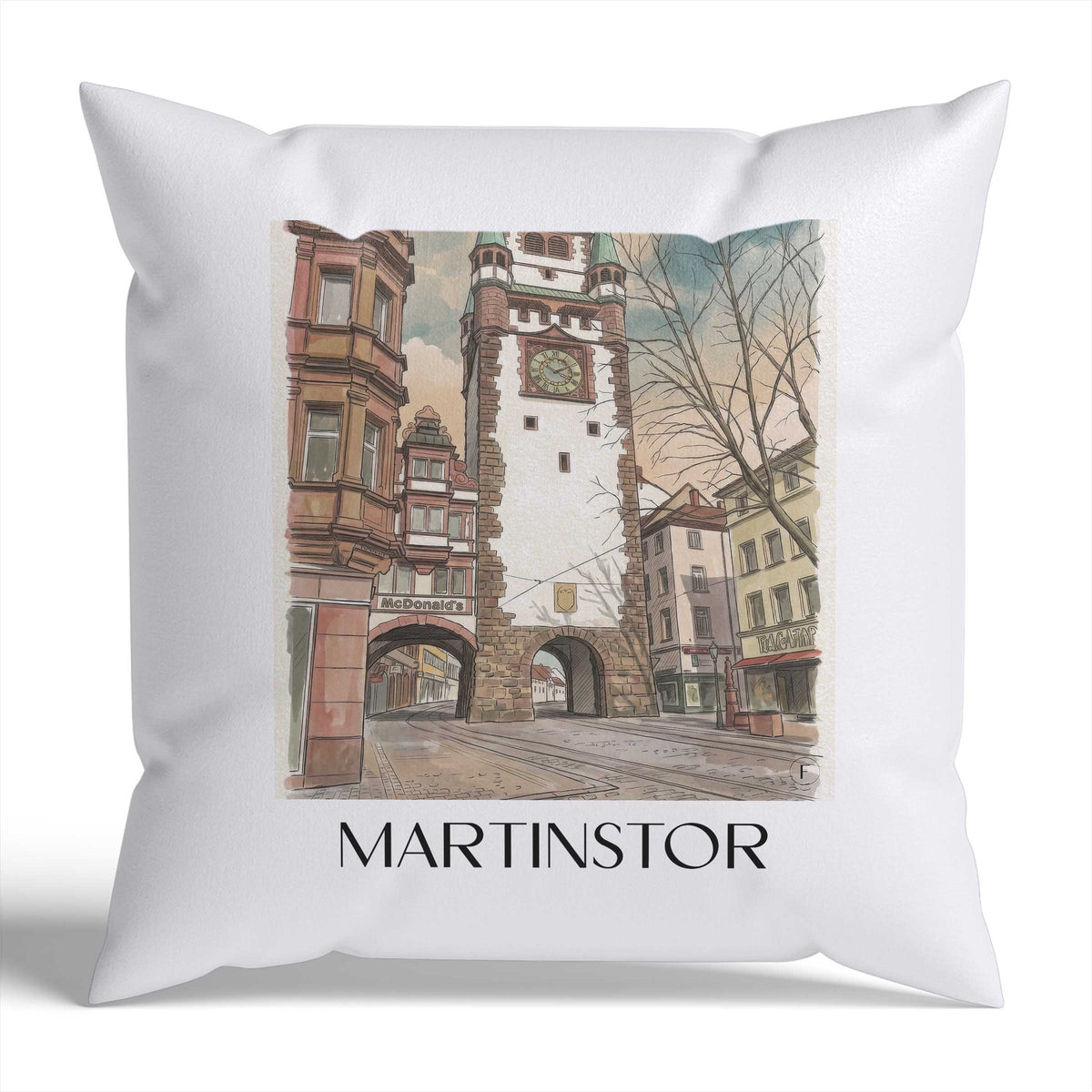 martinstor-freiburg-deutschland-kissenbezug-aquarell