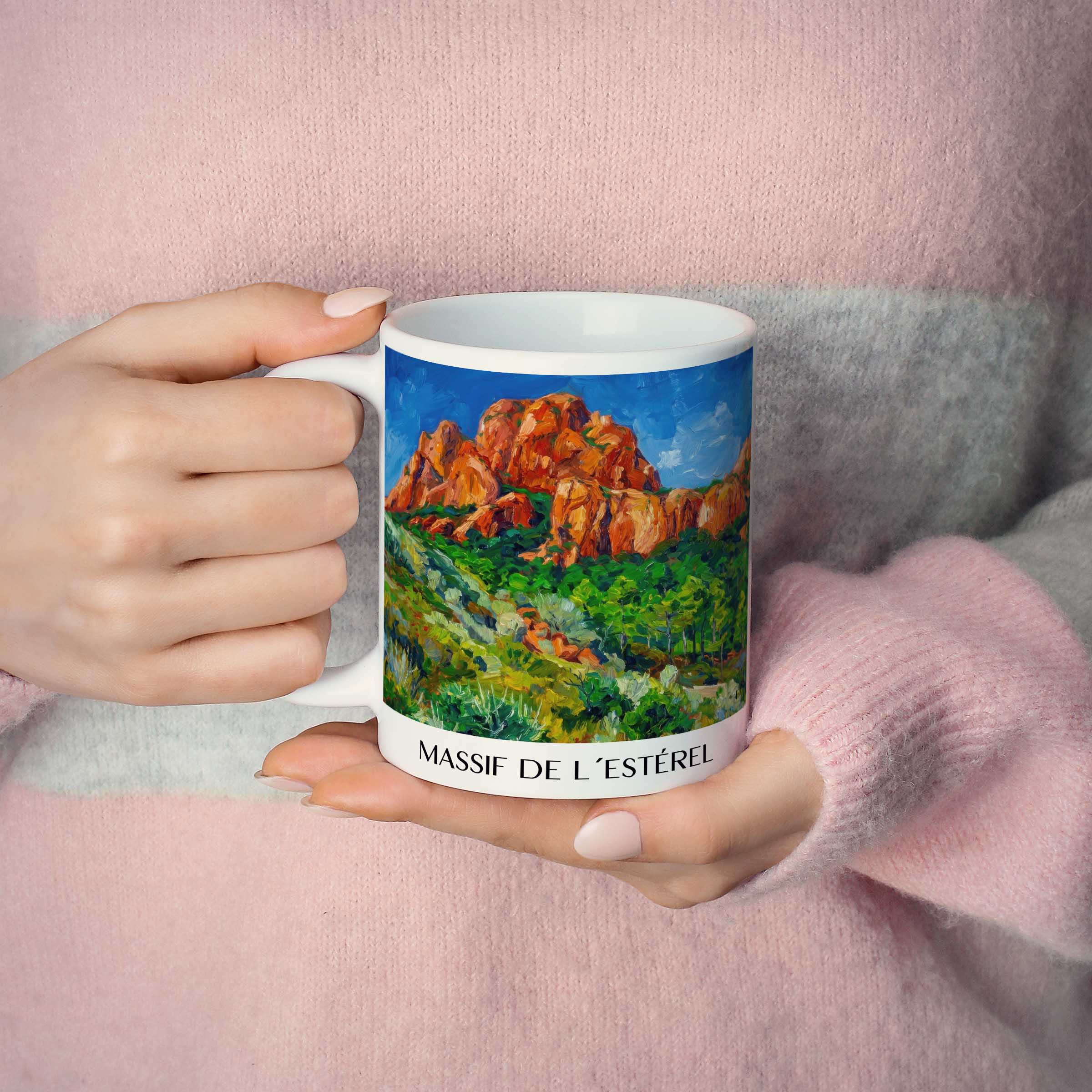massif-de-l´estérel-côte-d´azur-frankreich-kaffeebecher-oil-painting-oelgemaelde
