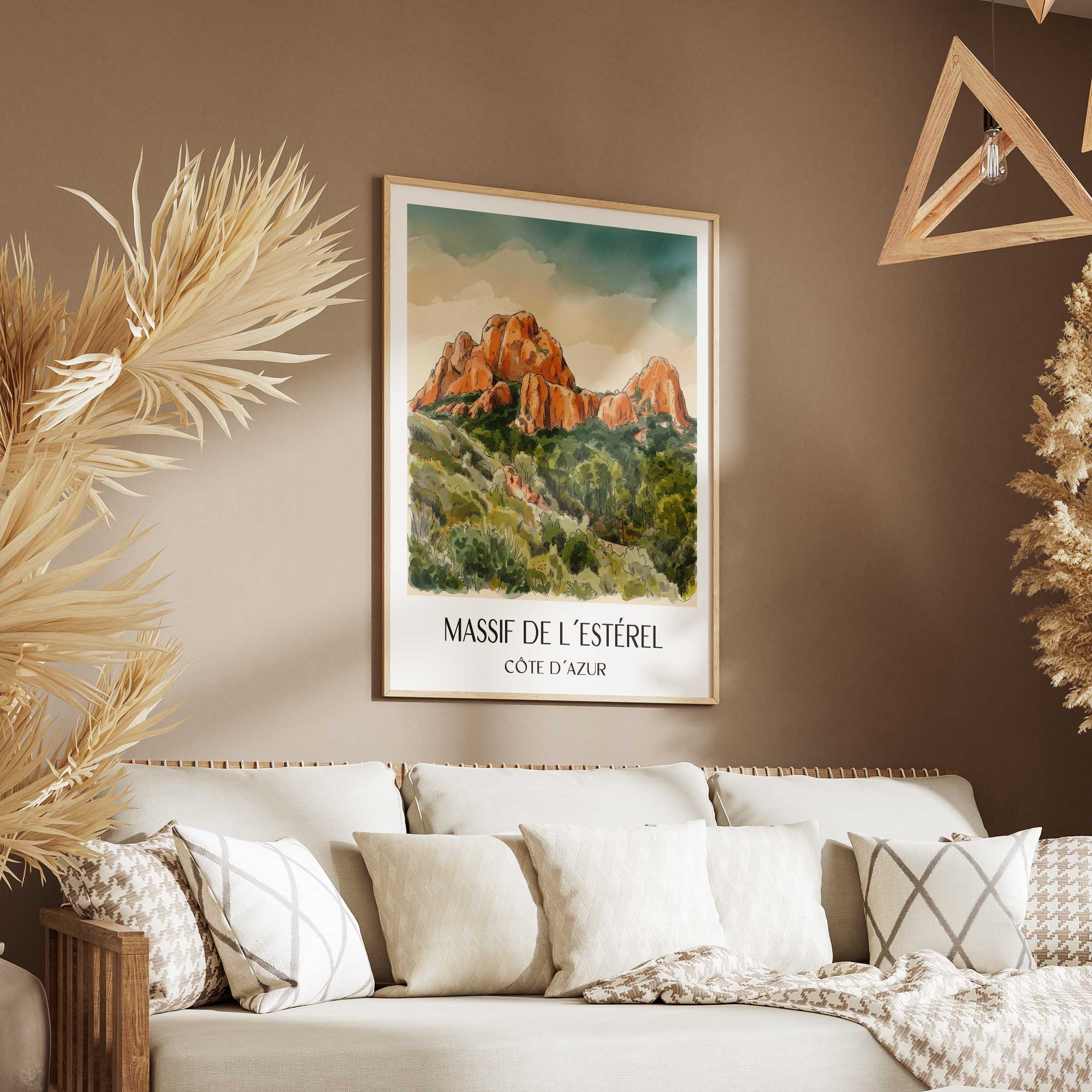 massif-de-l´estérel-côte-d´azur-frankreich-poster-aquarell