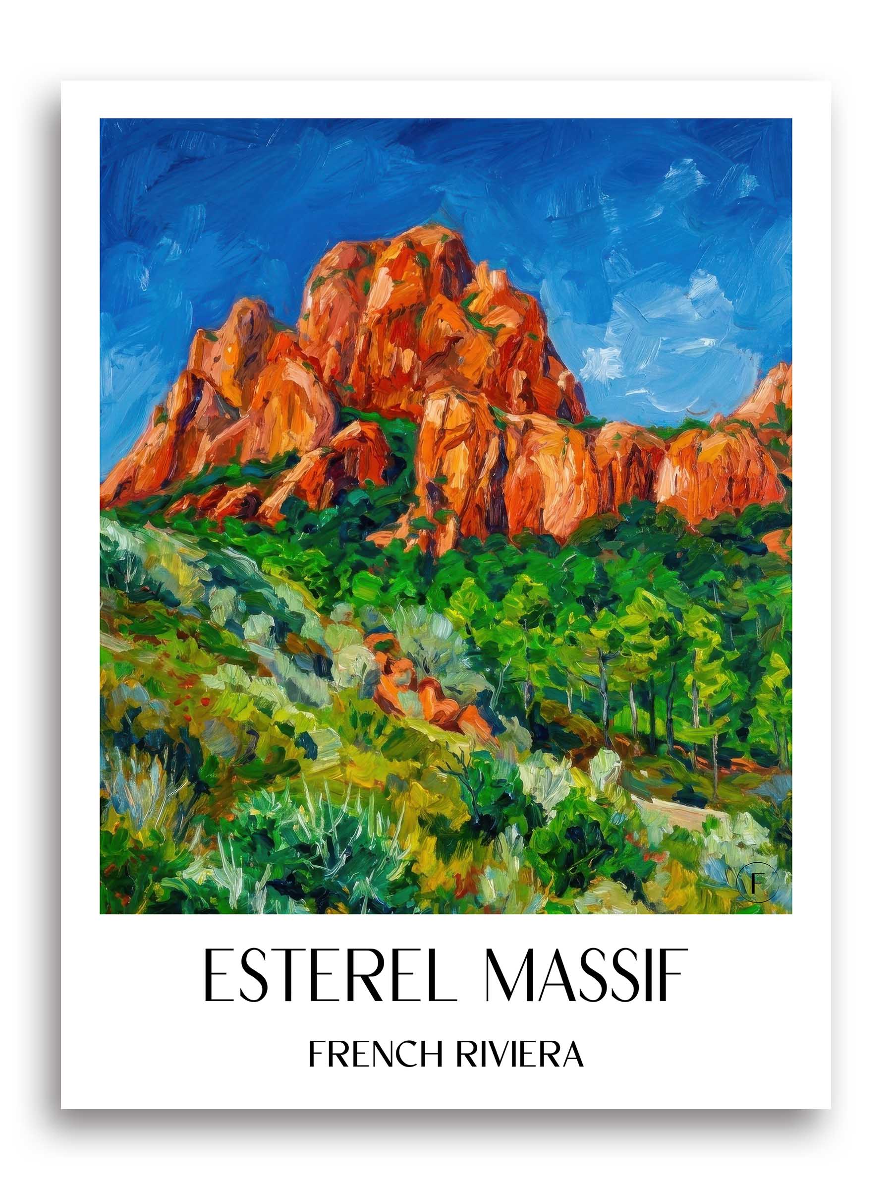 Massif de l´Estérel Poster - Côte d´Azur - Frankreich Kunstdruck - Ölgemälde von A4 bis A1 - favplace