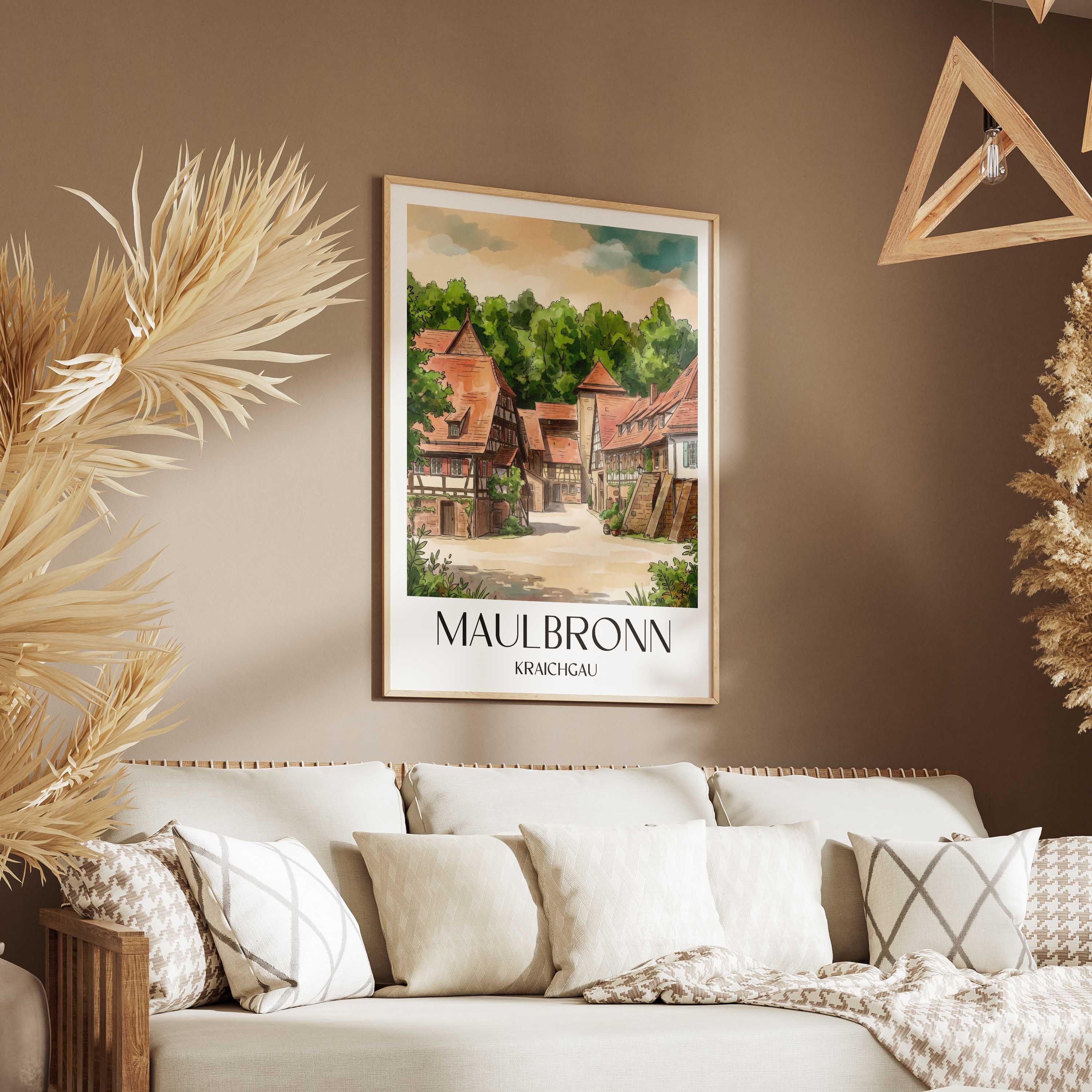 maulbronn-kraichgau-deutschland-poster-aquarell
