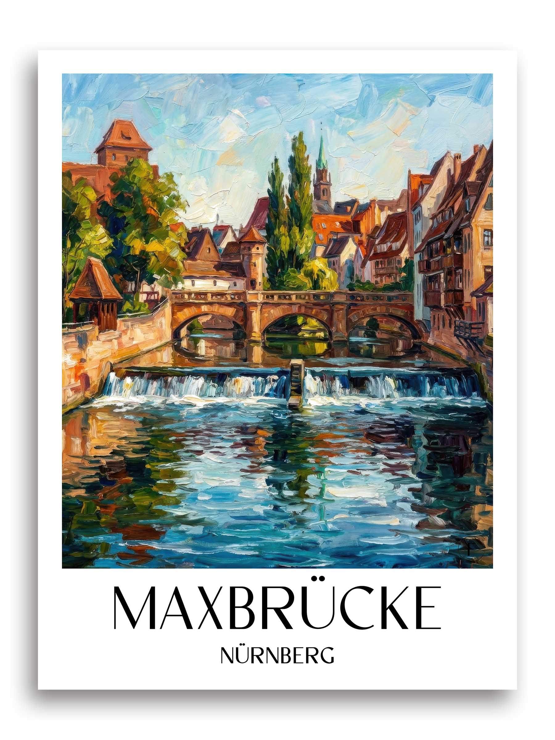 maxbrücke-nürnberg-deutschland-poster-oil-painting-oelgemaelde
