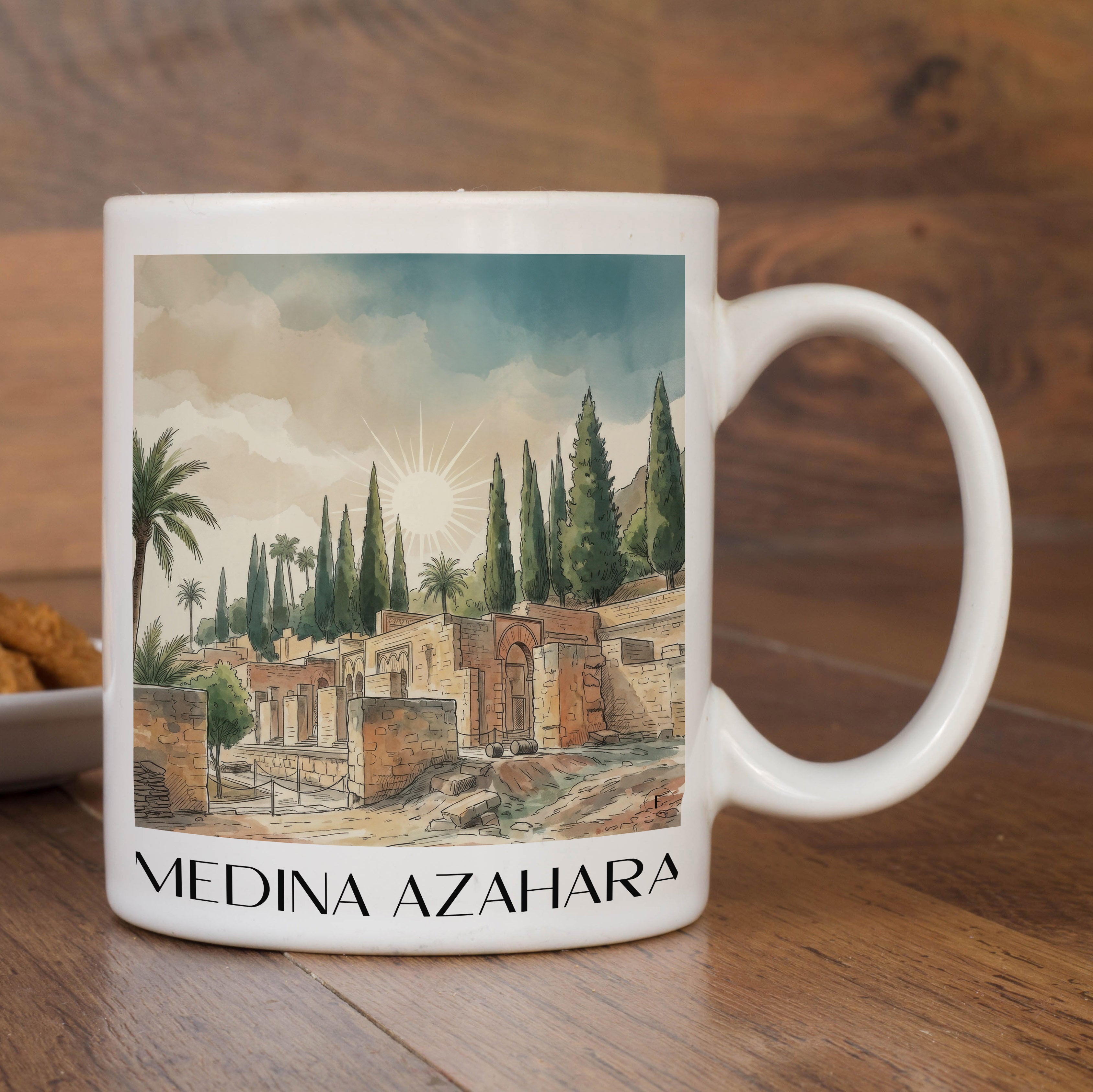 medina-azahara-córdoba-spanien-kaffeebecher-aquarell