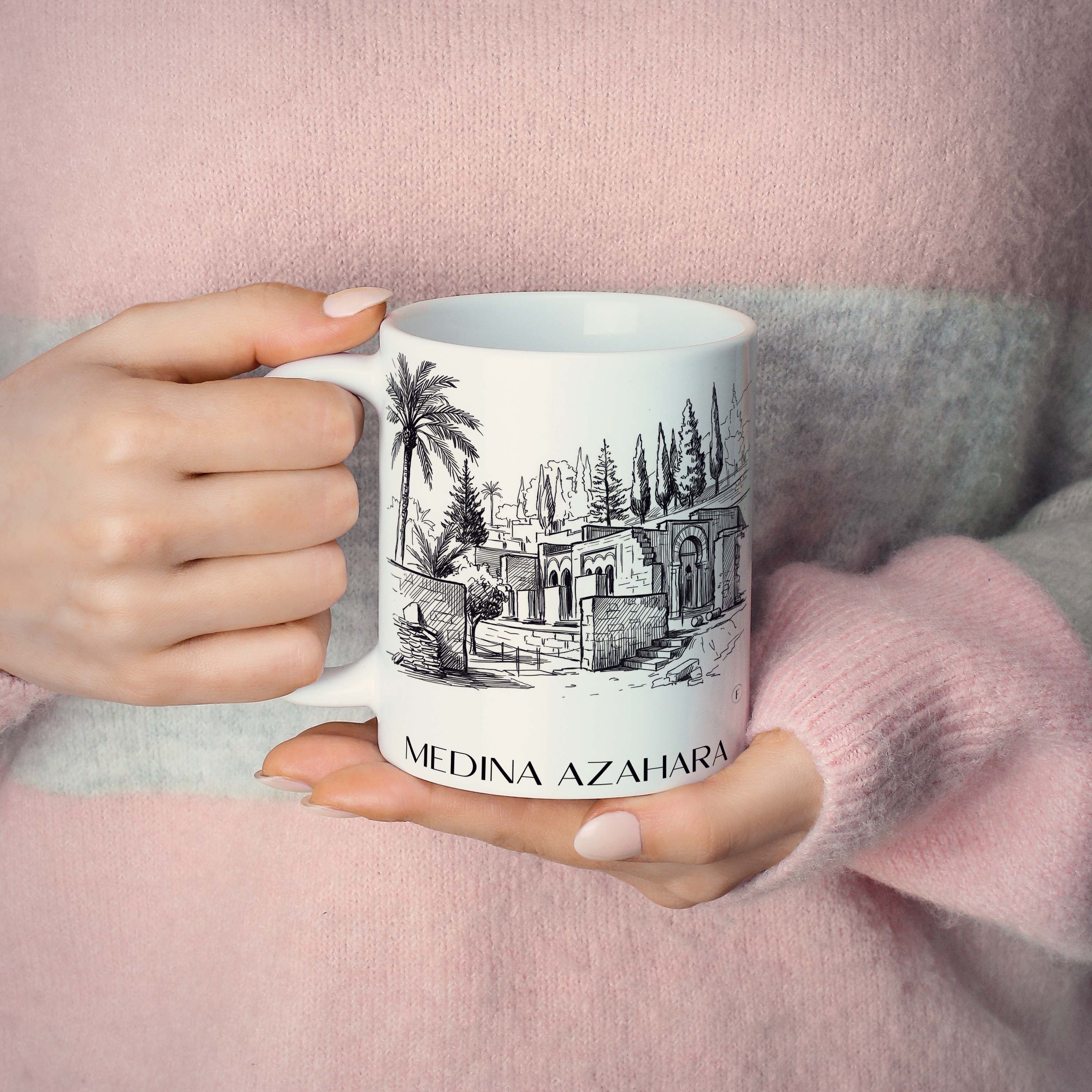 medina-azahara-córdoba-spanien-kaffeebecher-skizze