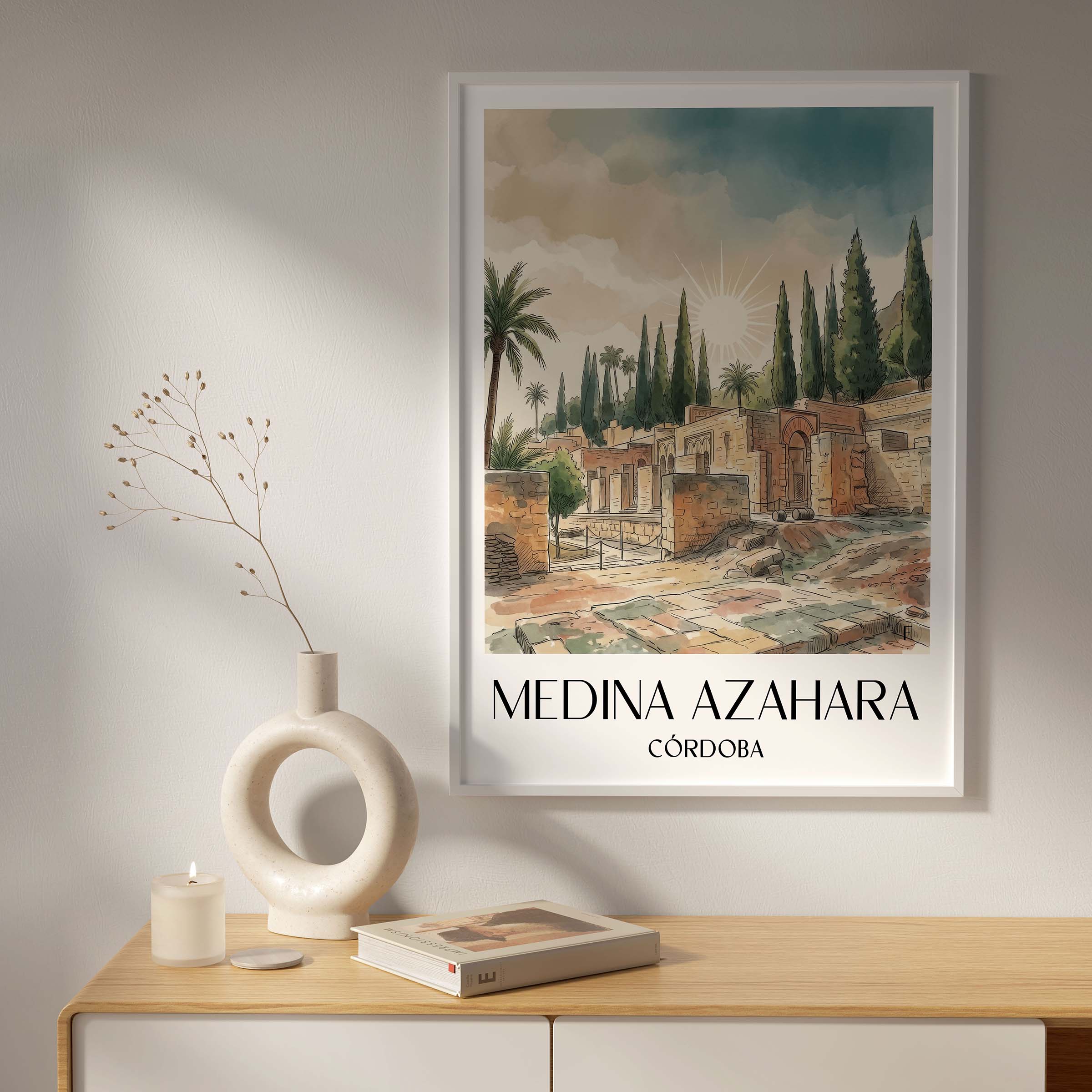 medina-azahara-córdoba-spanien-poster-aquarell