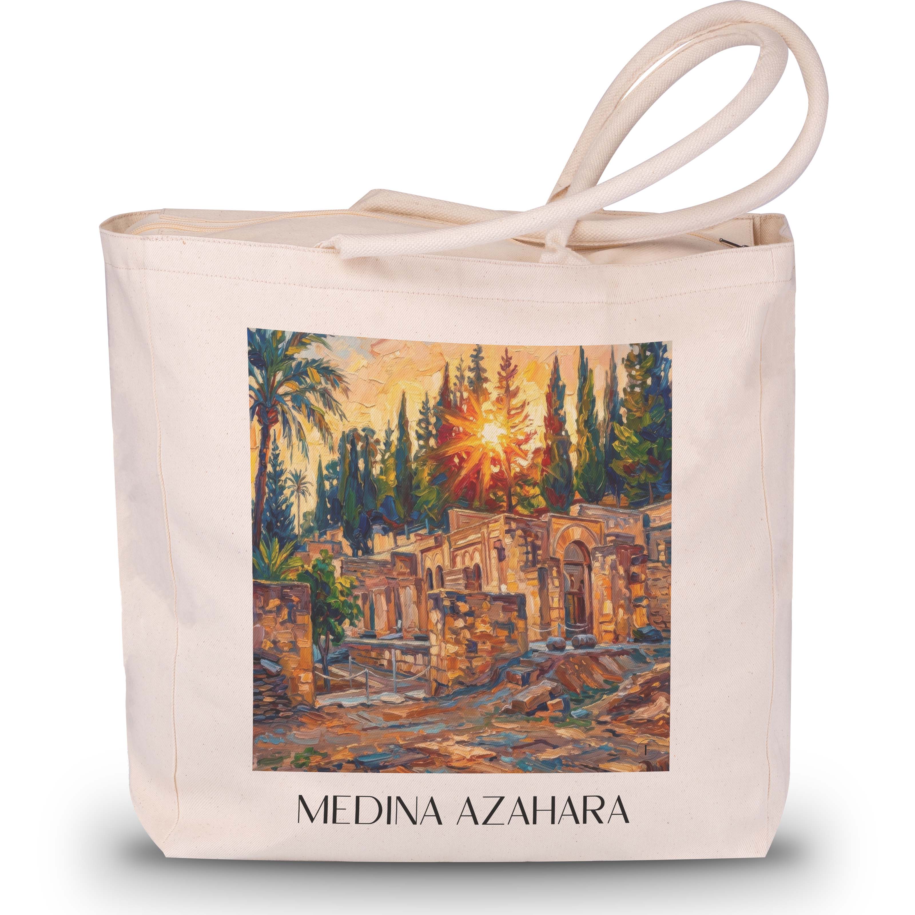 medina-azahara-córdoba-spanien-einkaufstasche-oil-painting-oelgemaelde