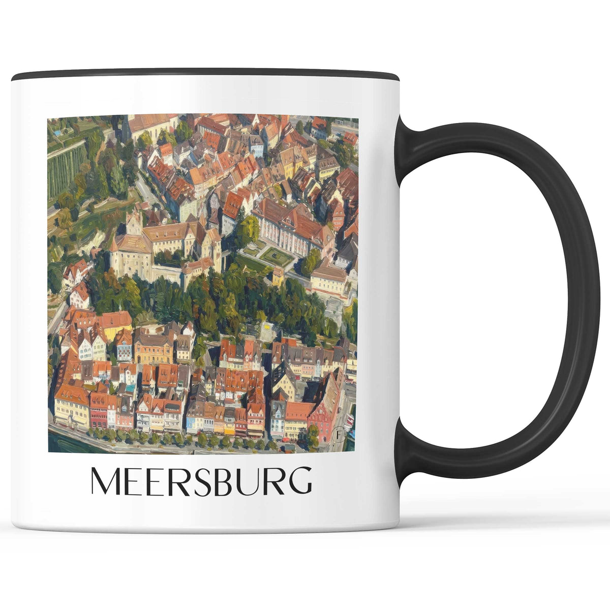 Meersburg Kaffeebecher - Bodensee - Deutschland Becher - Kaffeetasse im Ölgemälde Stil - favplace