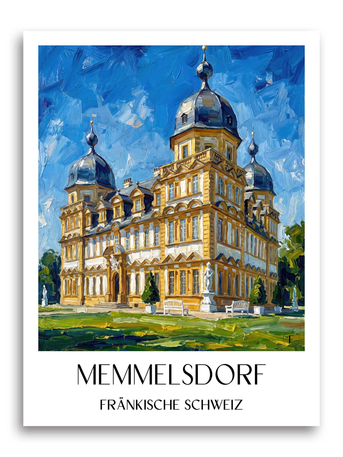 memmelsdorf-fränkische-schweiz-deutschland-poster-oil-painting-oelgemaelde