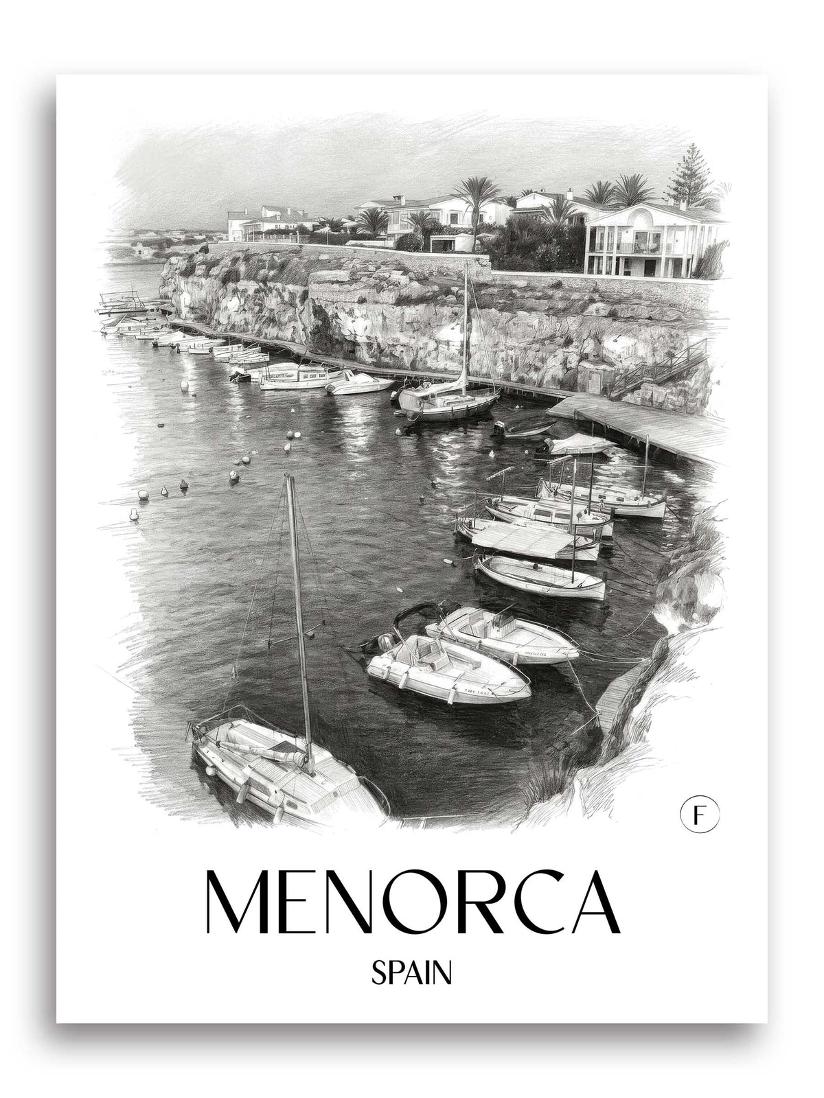 Menorca Poster - Spanien - Spanien Kunstdruck - Zeichnung von A4 bis A1 - favplace