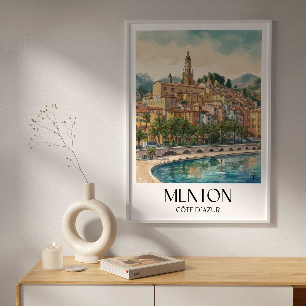 menton-côte-d´azur-frankreich-poster-aquarell