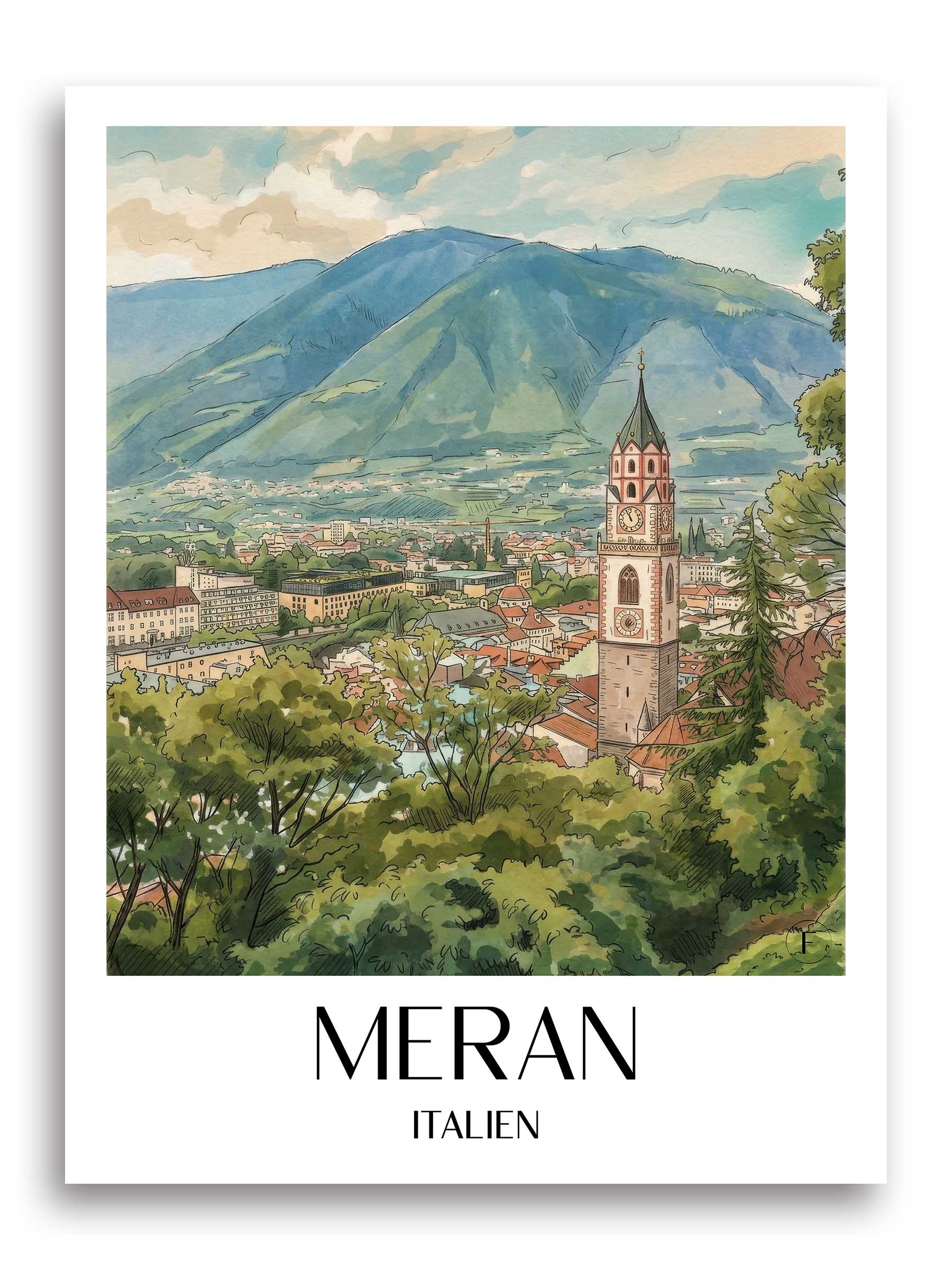 meran-italien-italien-poster-aquarell