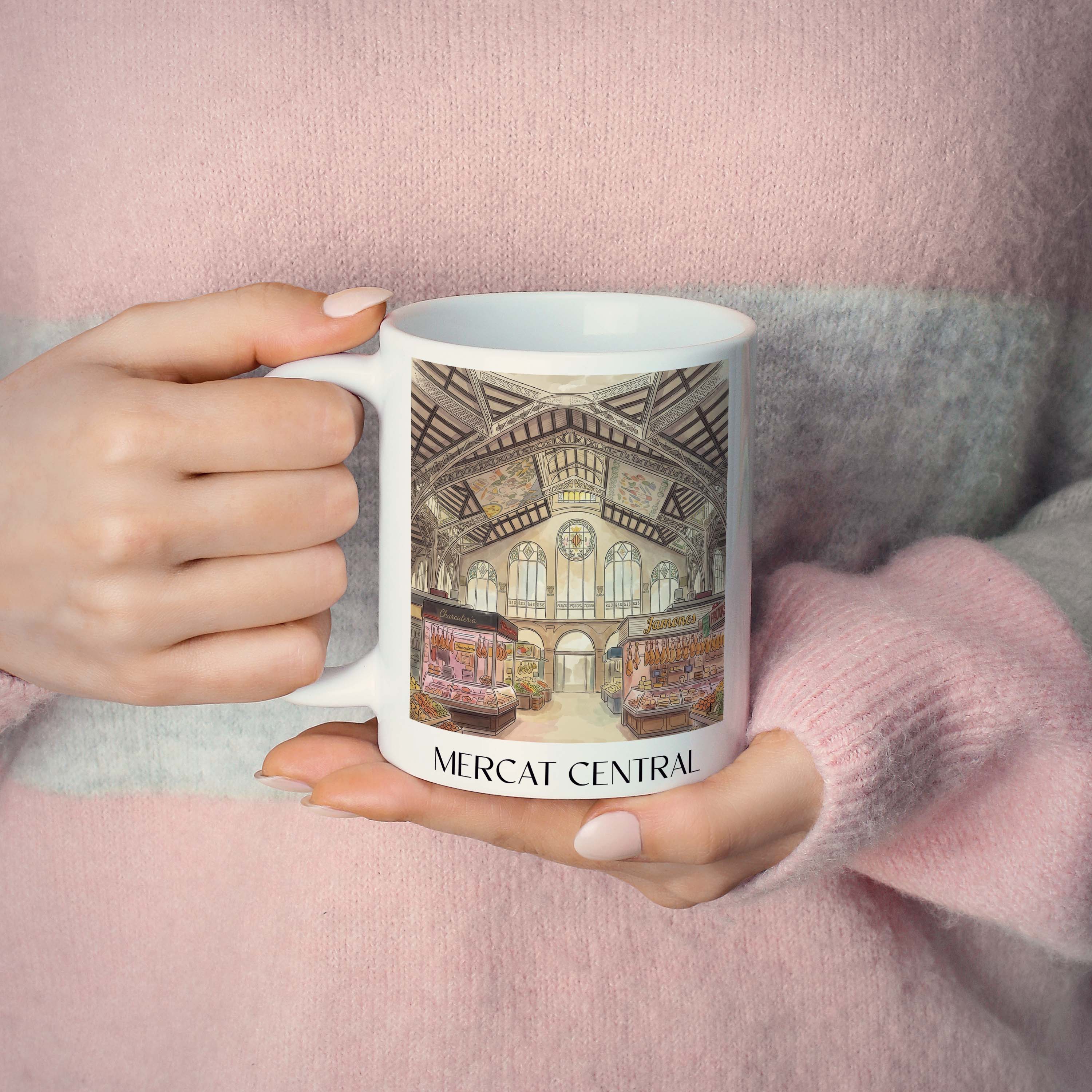 mercat-central-valencia-spanien-kaffeebecher-aquarell