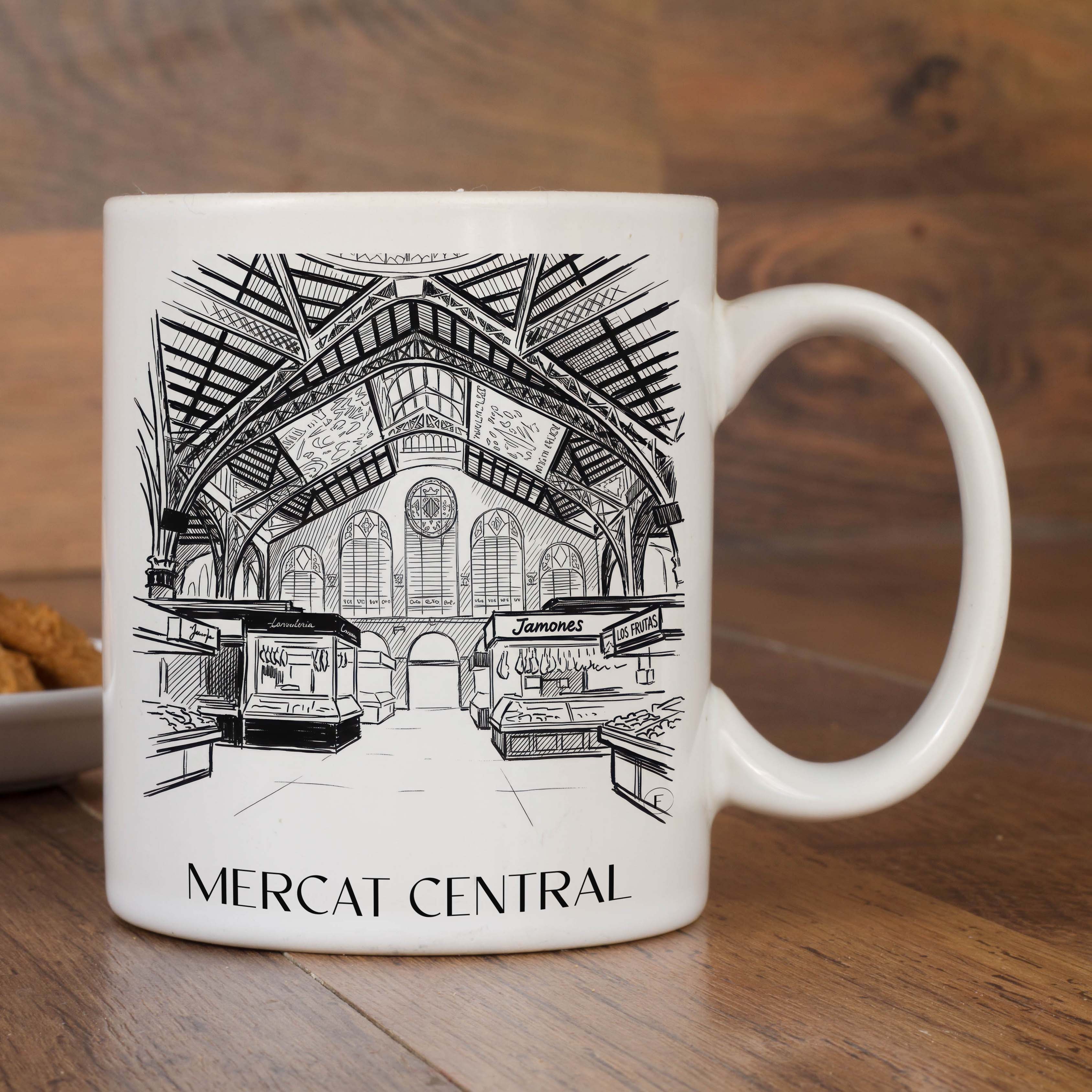 mercat-central-valencia-spanien-kaffeebecher-skizze