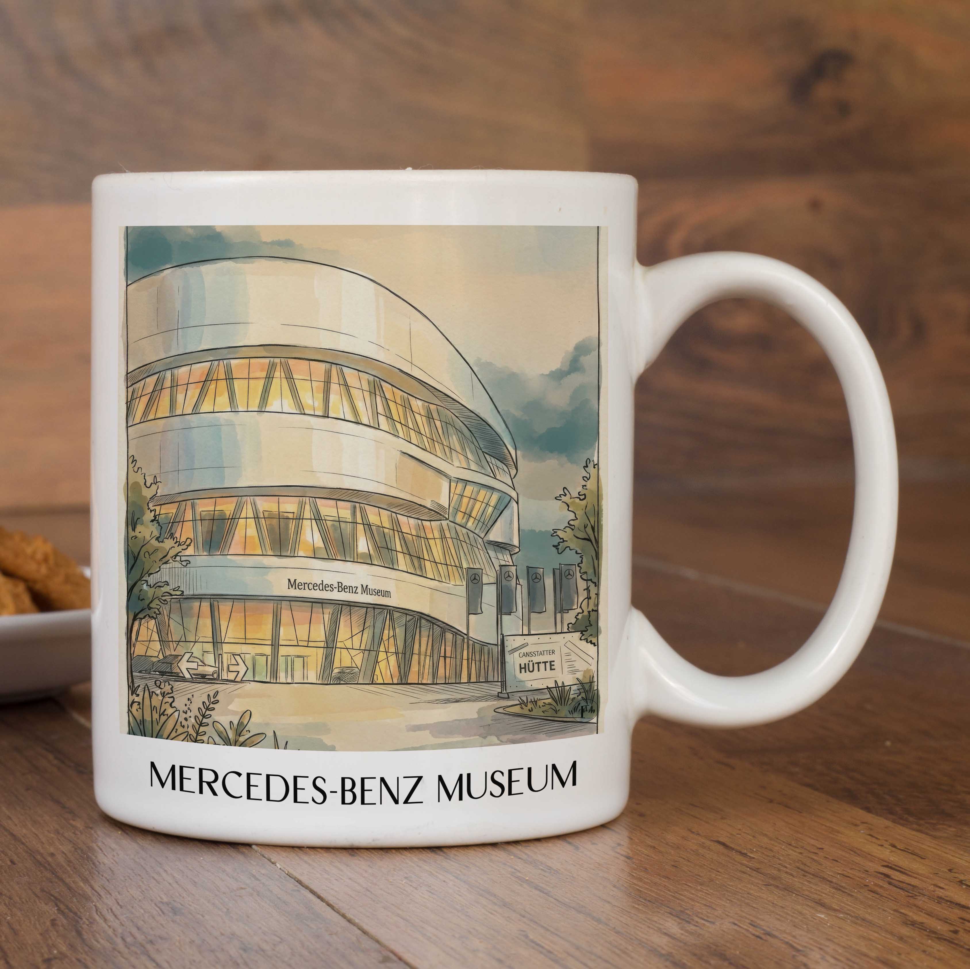 mercedes-benz-museum-stuttgart-deutschland-kaffeebecher-aquarell